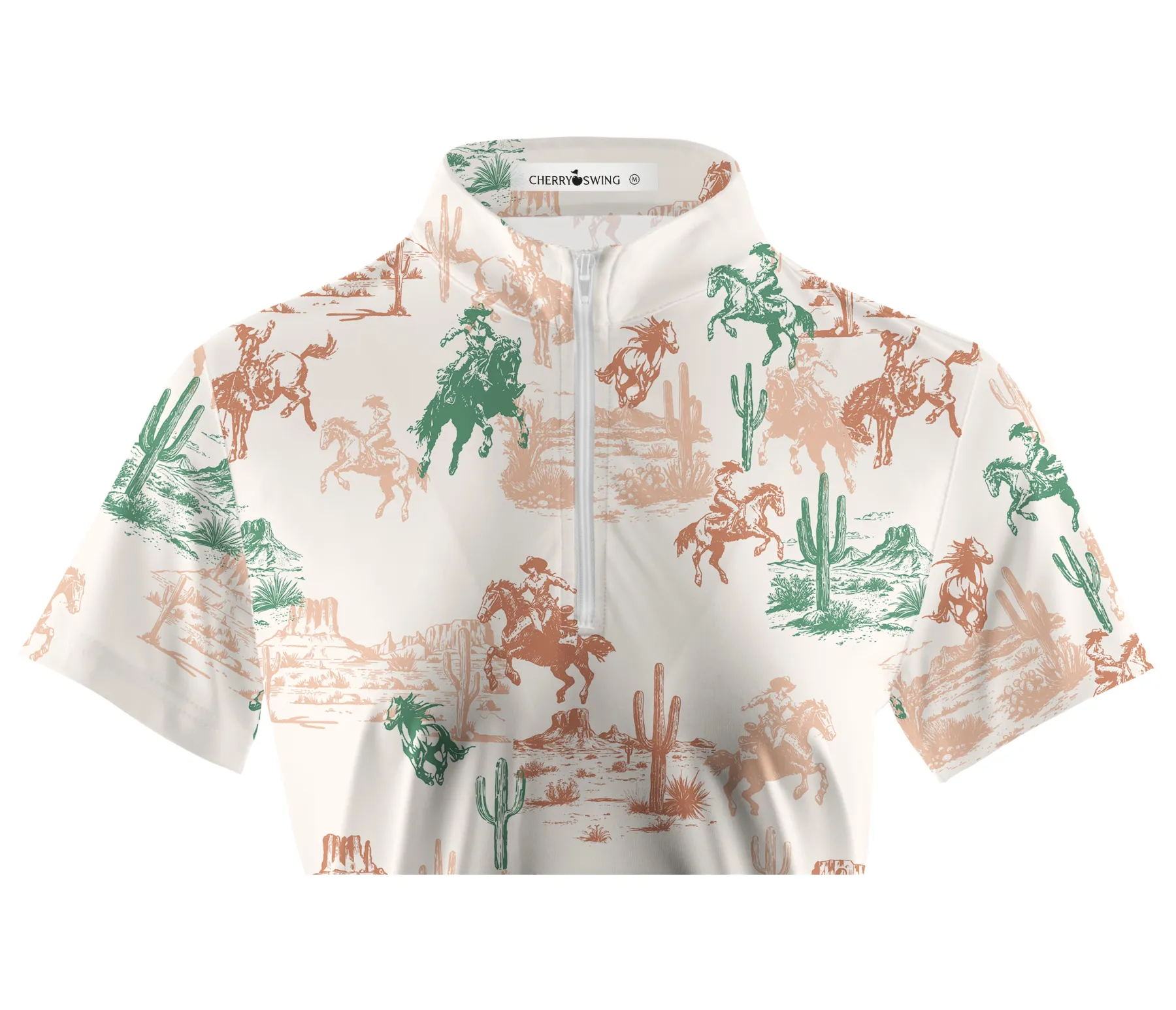 Cherryswing Women's Cowgirl Golf Short Sleeve Polo Shirt