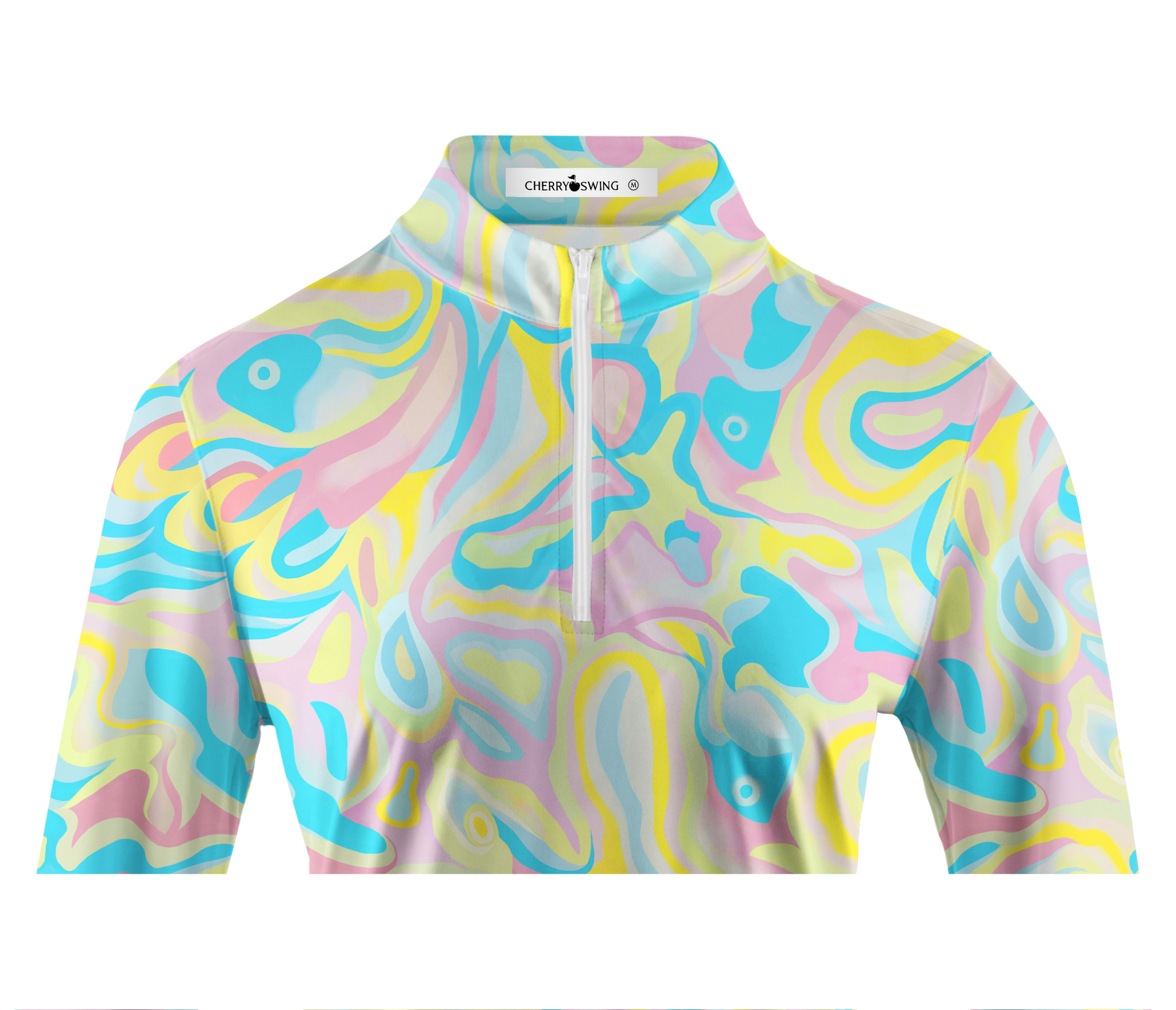 Cherryswing Women's Colorful Fish Long Sleeve Golf Shirt