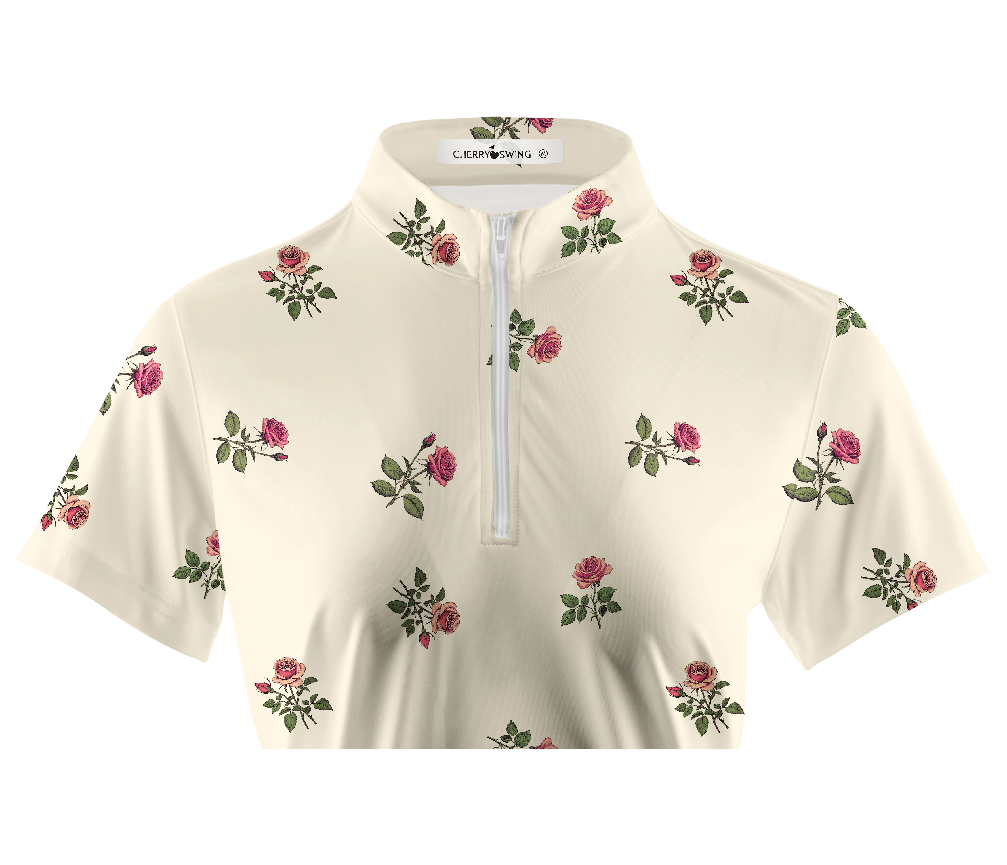 Cherryswing Women's Floral Haven Golf Short Sleeve Polo Shirt