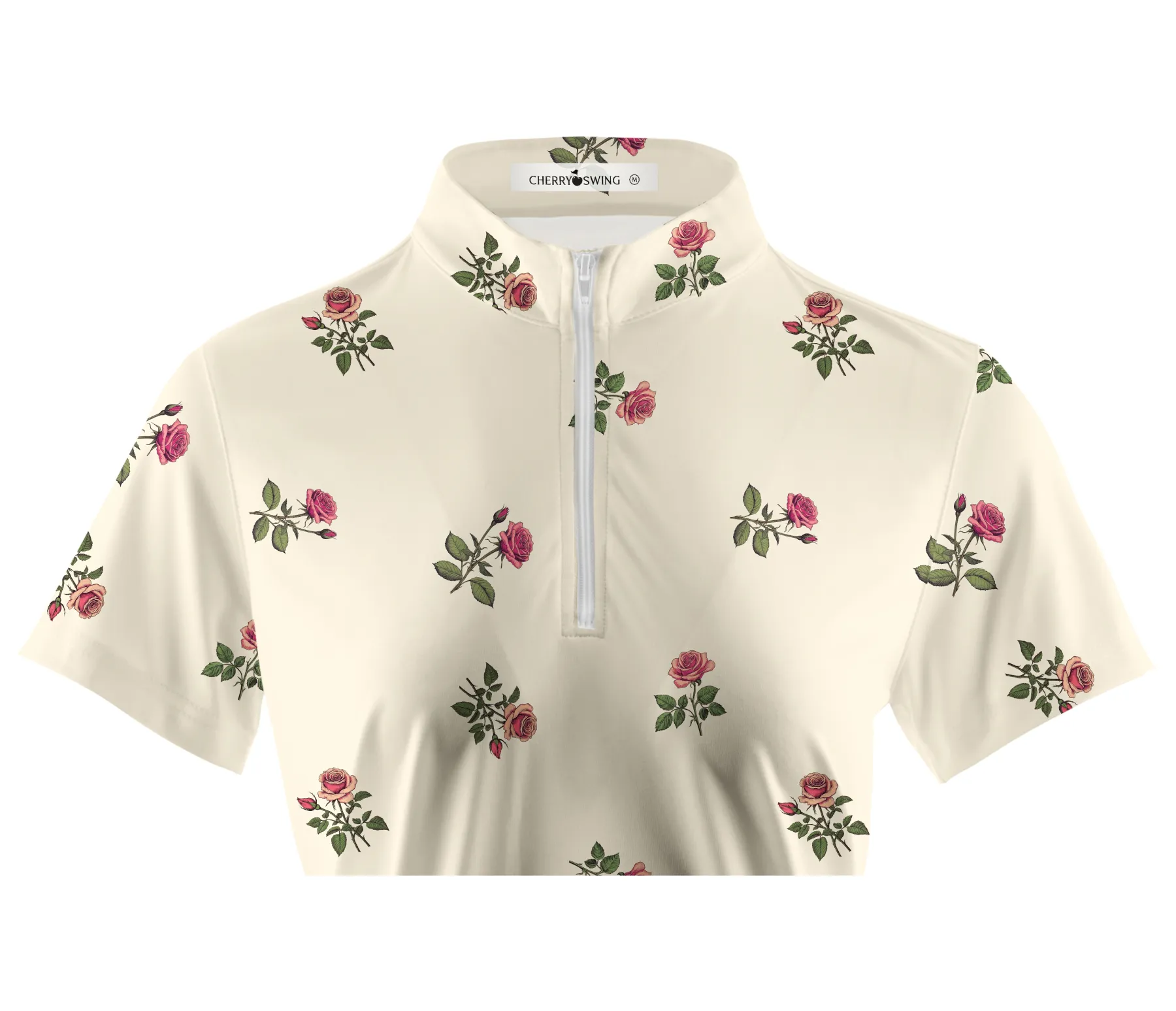 Cherryswing Women's Floral Haven Golf Short Sleeve Polo Shirt