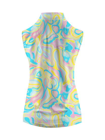 Cherryswing Women's Colorful Fish Sleeveless Golf Shirt 