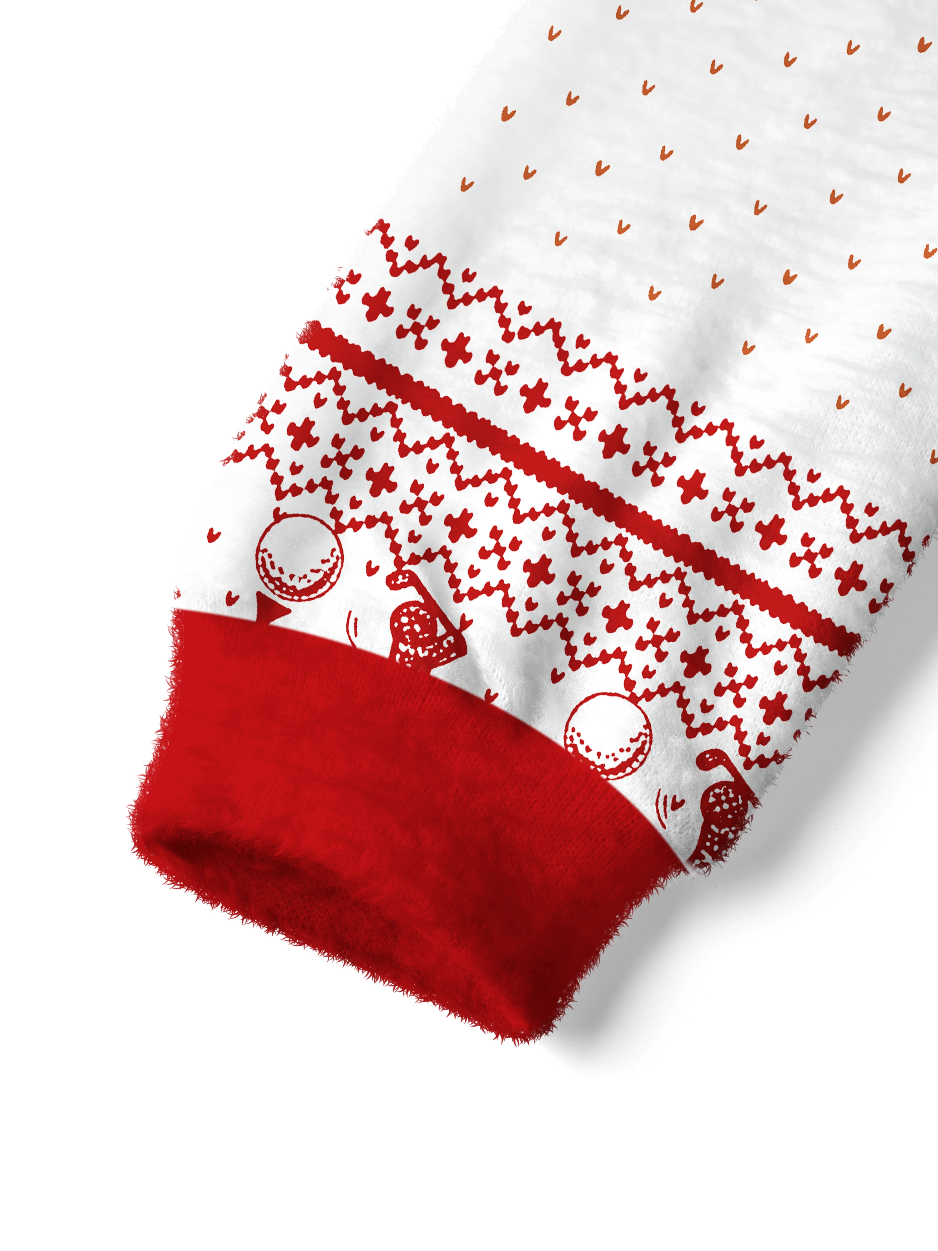 Cherryswing Women's Playful Holiday Snap Fuzzy Knit Golf Sweater
