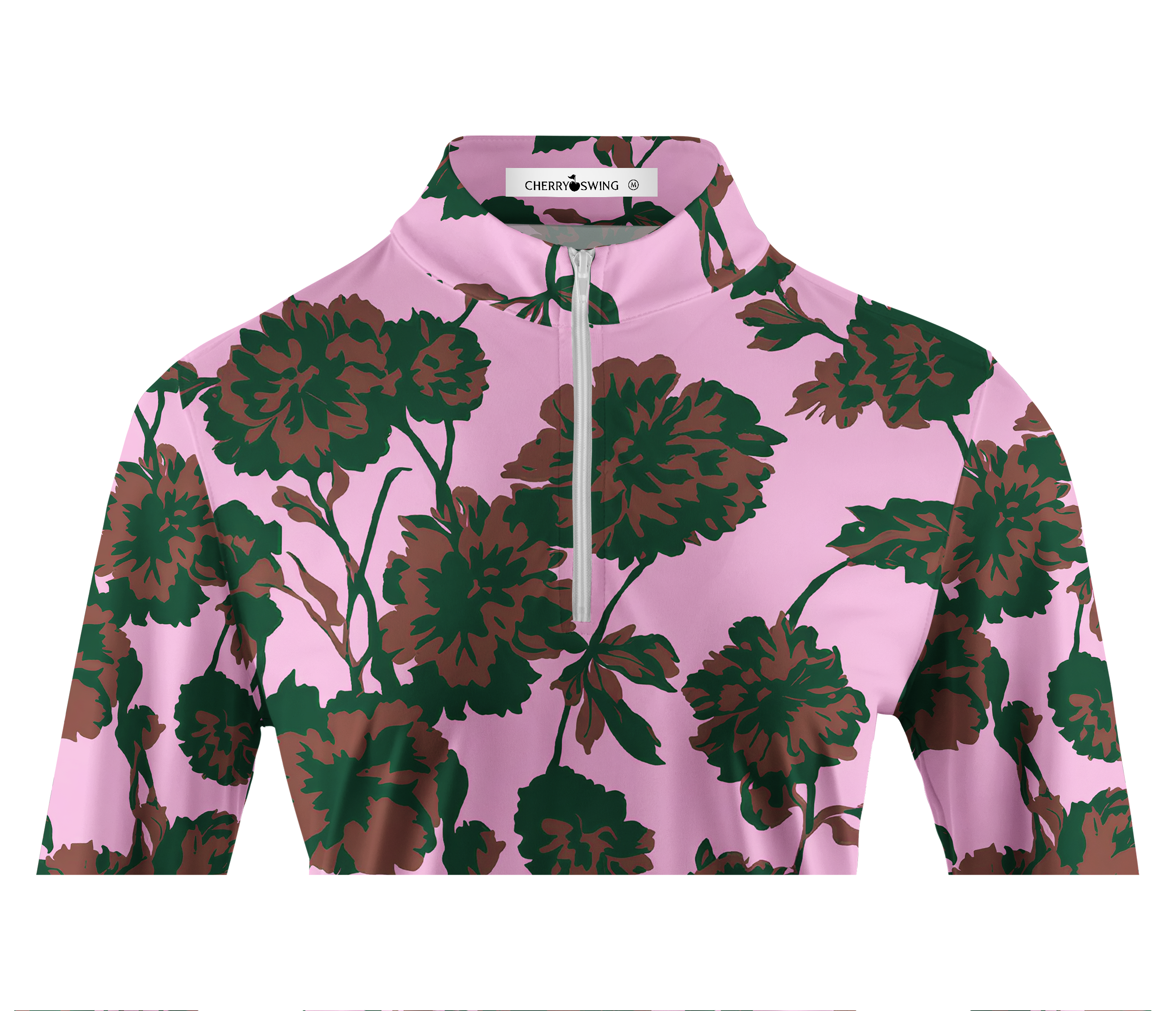Cherryswing Women's Bold Floral Bloom Long Sleeve Golf Shirt