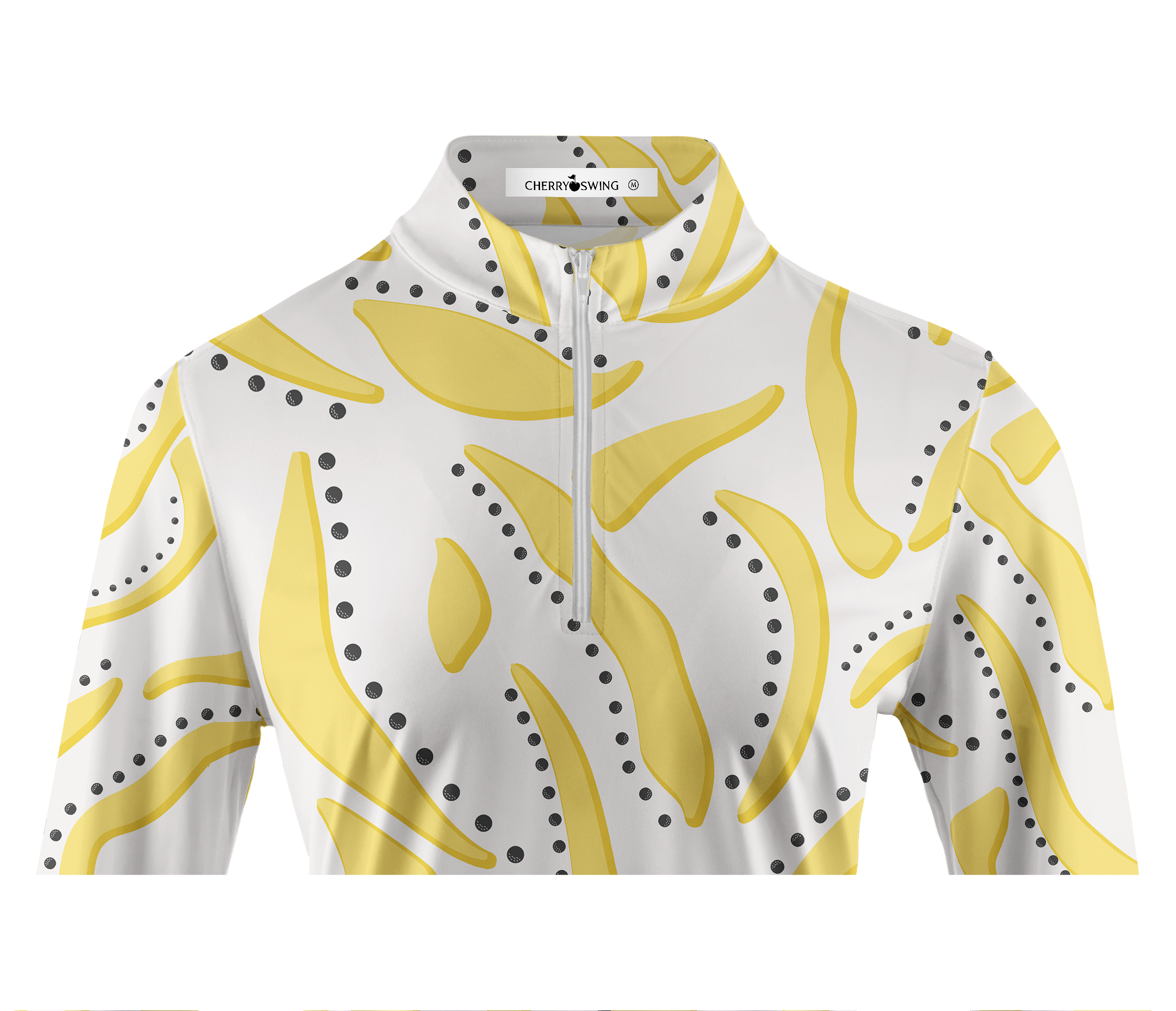 Cherryswing Women's Abstract Leaf Long Sleeve Golf Shirt