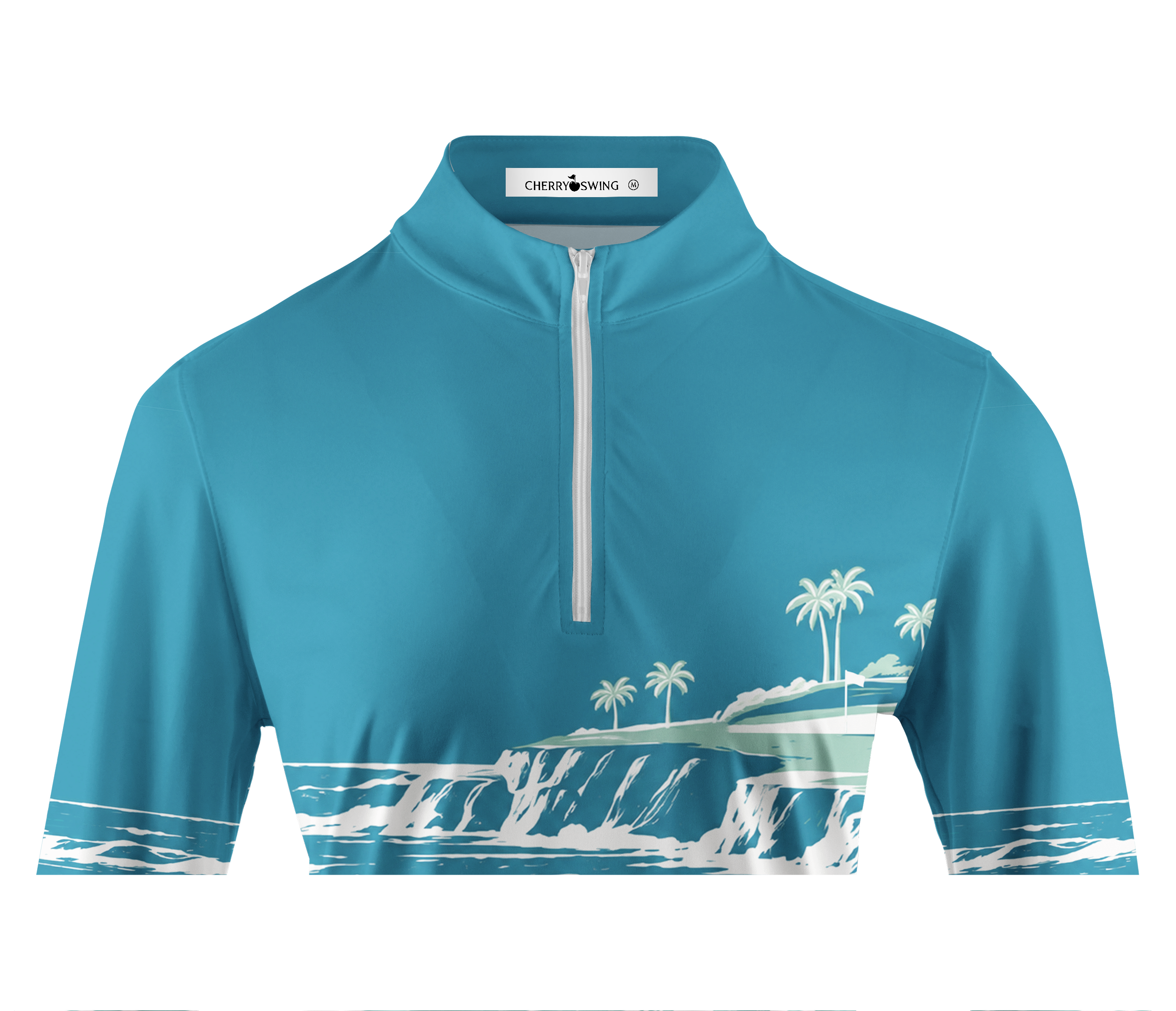 Cherryswing Women's Ocean Wave Long Sleeve Golf Shirt