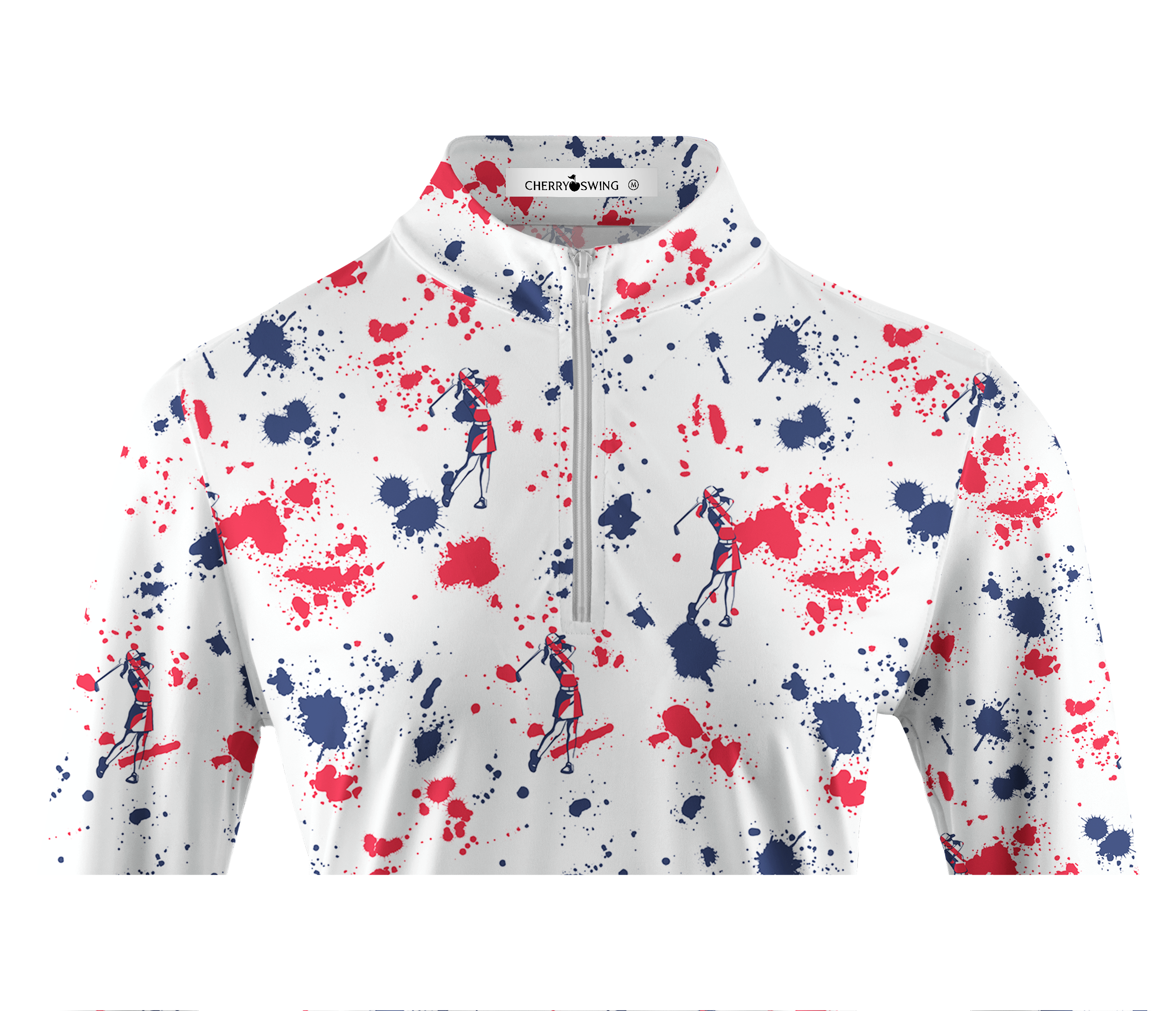 Cherryswing Women's Silhouetted Golfers Long Sleeve Golf Shirt