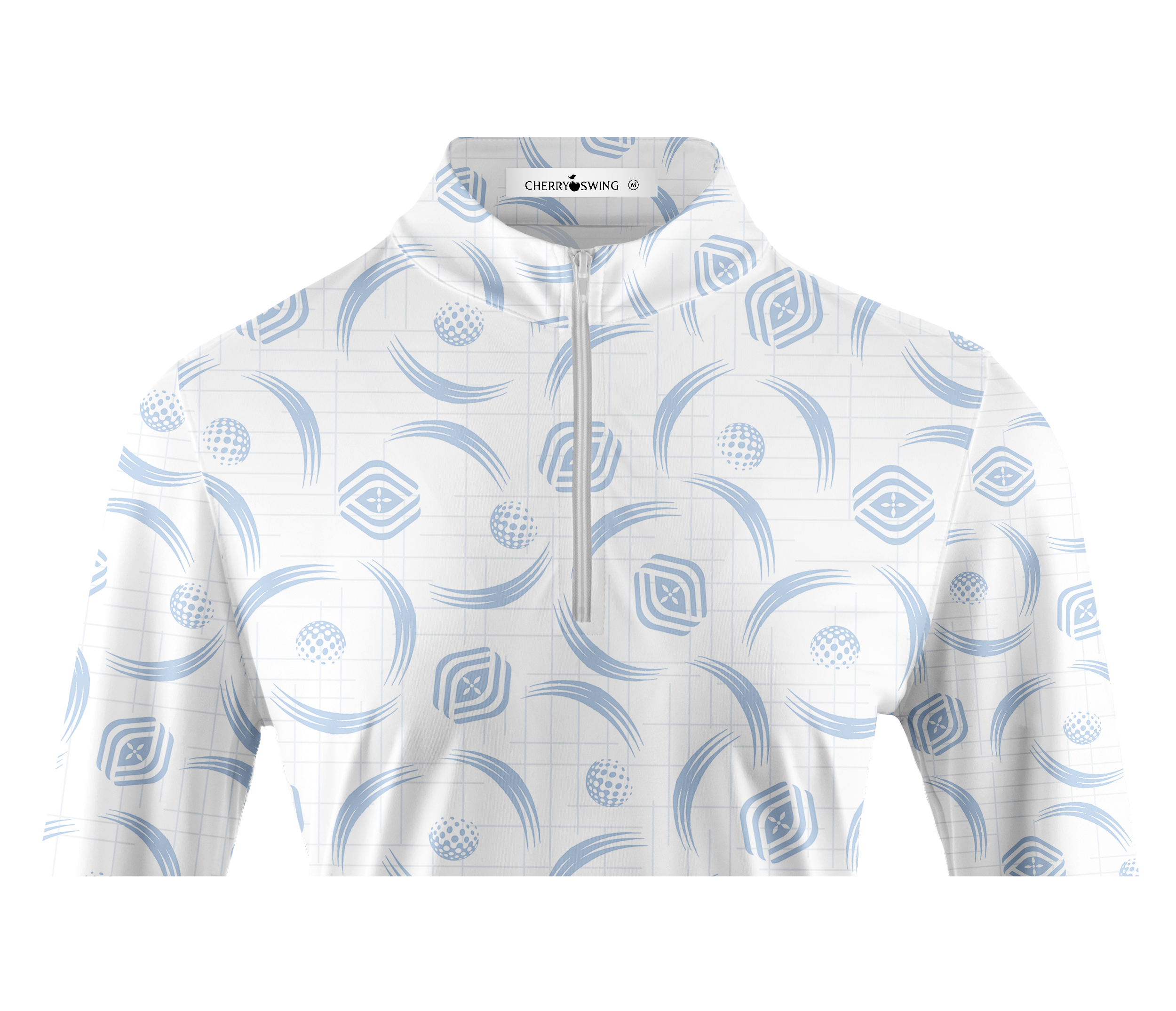 Cherryswing Women's Golf Ball Spiral Motion Long Sleeve Golf Shirt