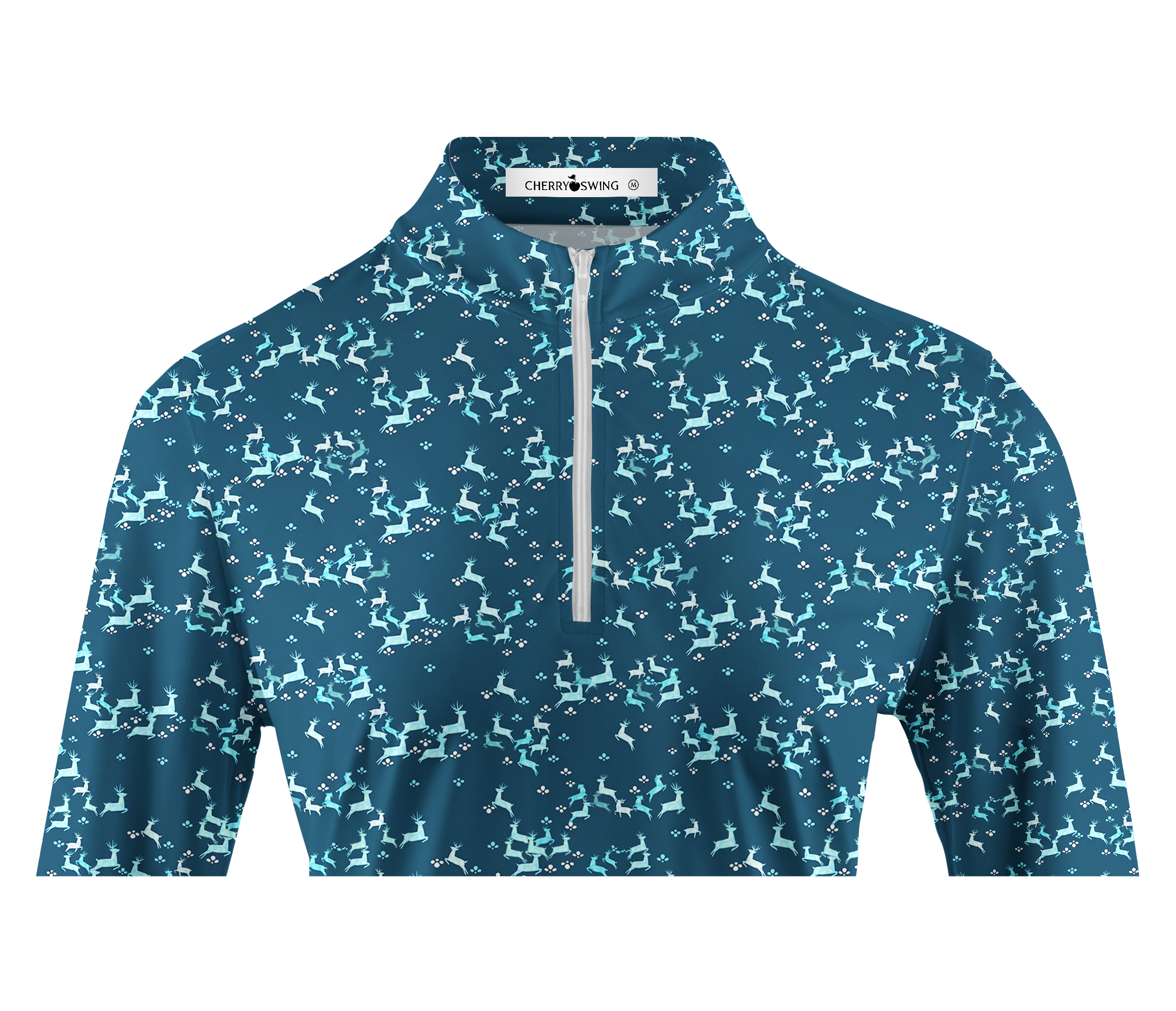 Cherryswing Women's Leaping Deer Long Sleeve Golf Shirt