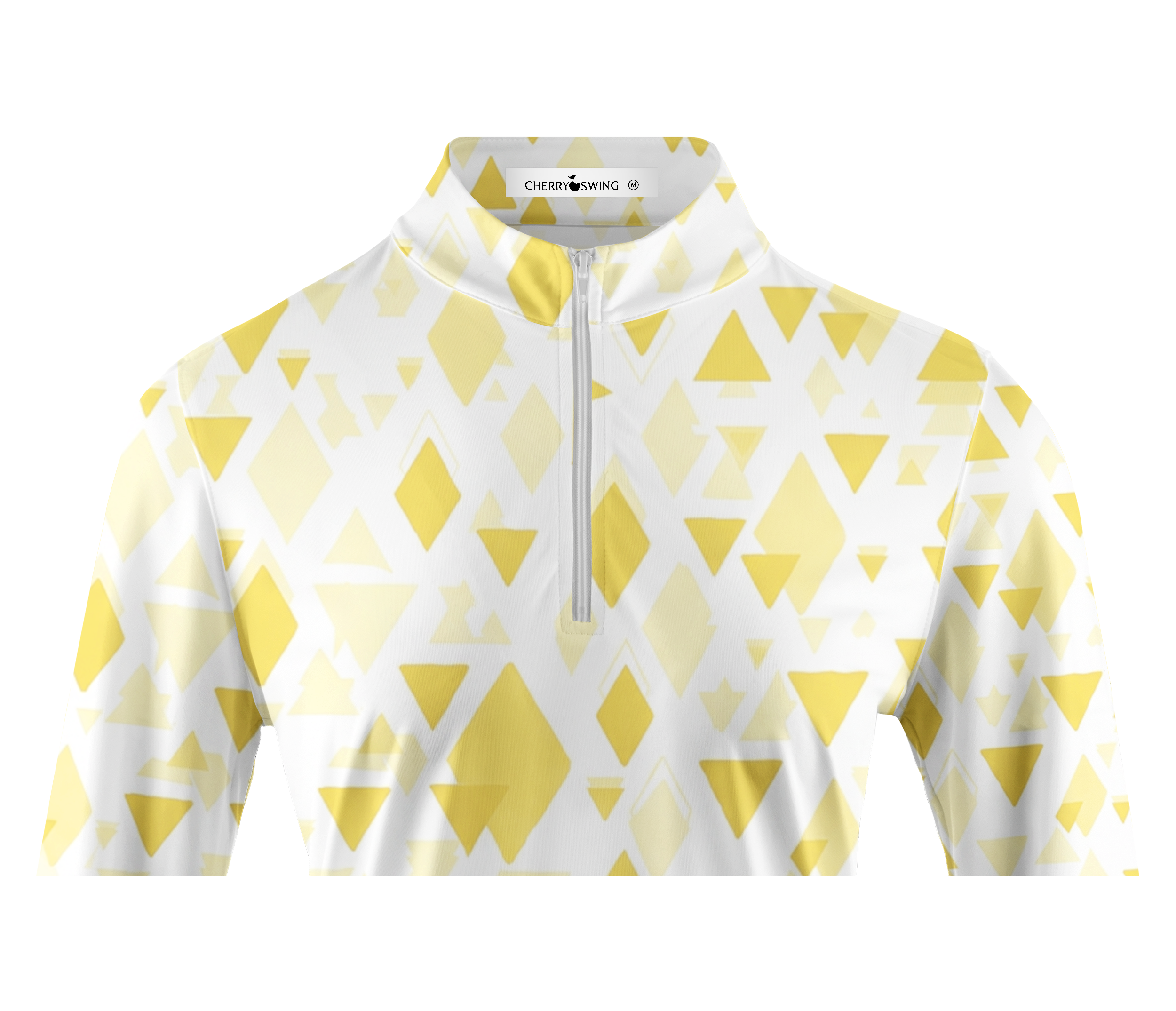 Cherryswing Women's Geometric Triangle Long Sleeve Golf Shirt