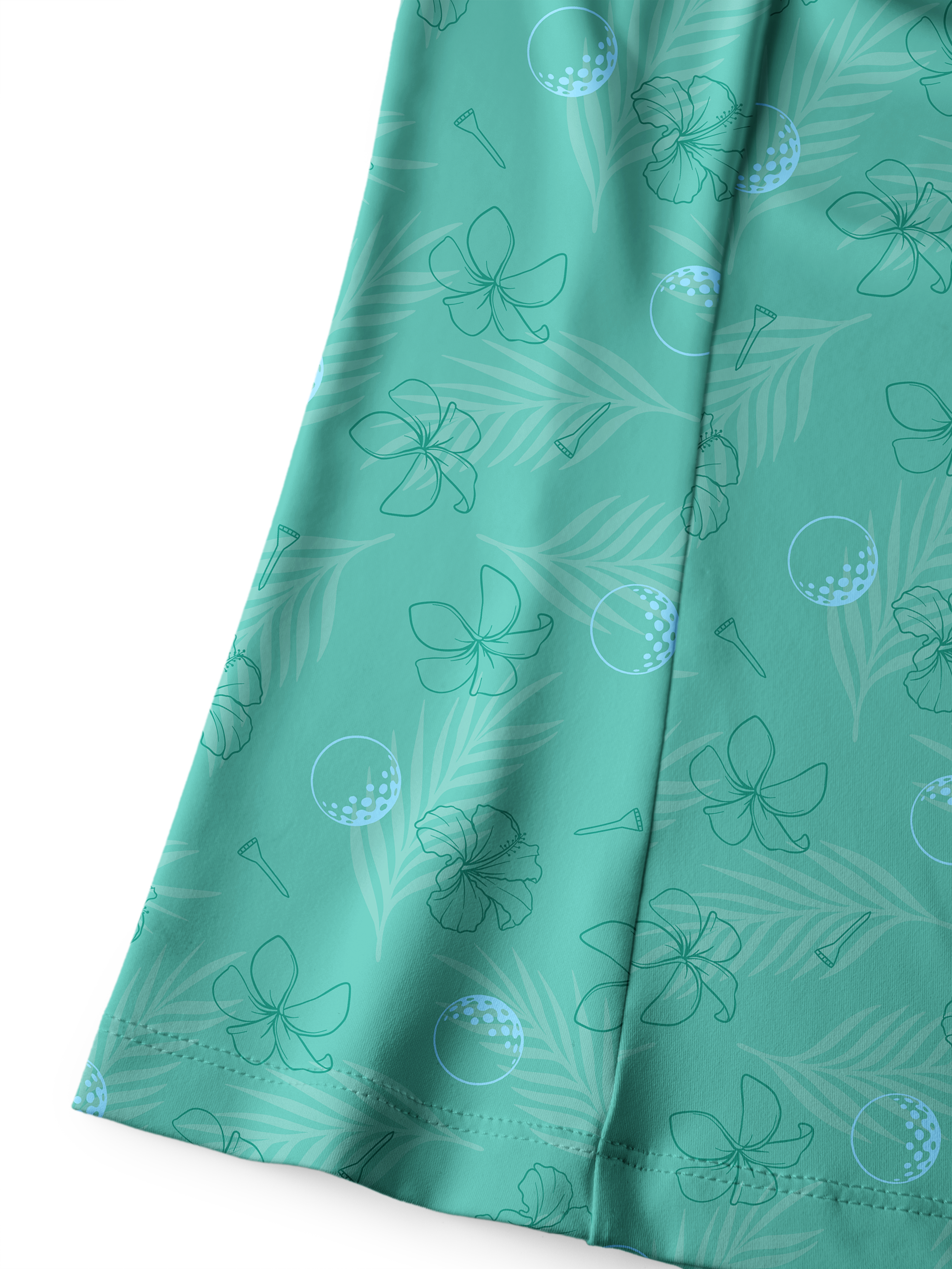 Cherryswing Women's Mint Green Golf Print Sleeveless Shirt
