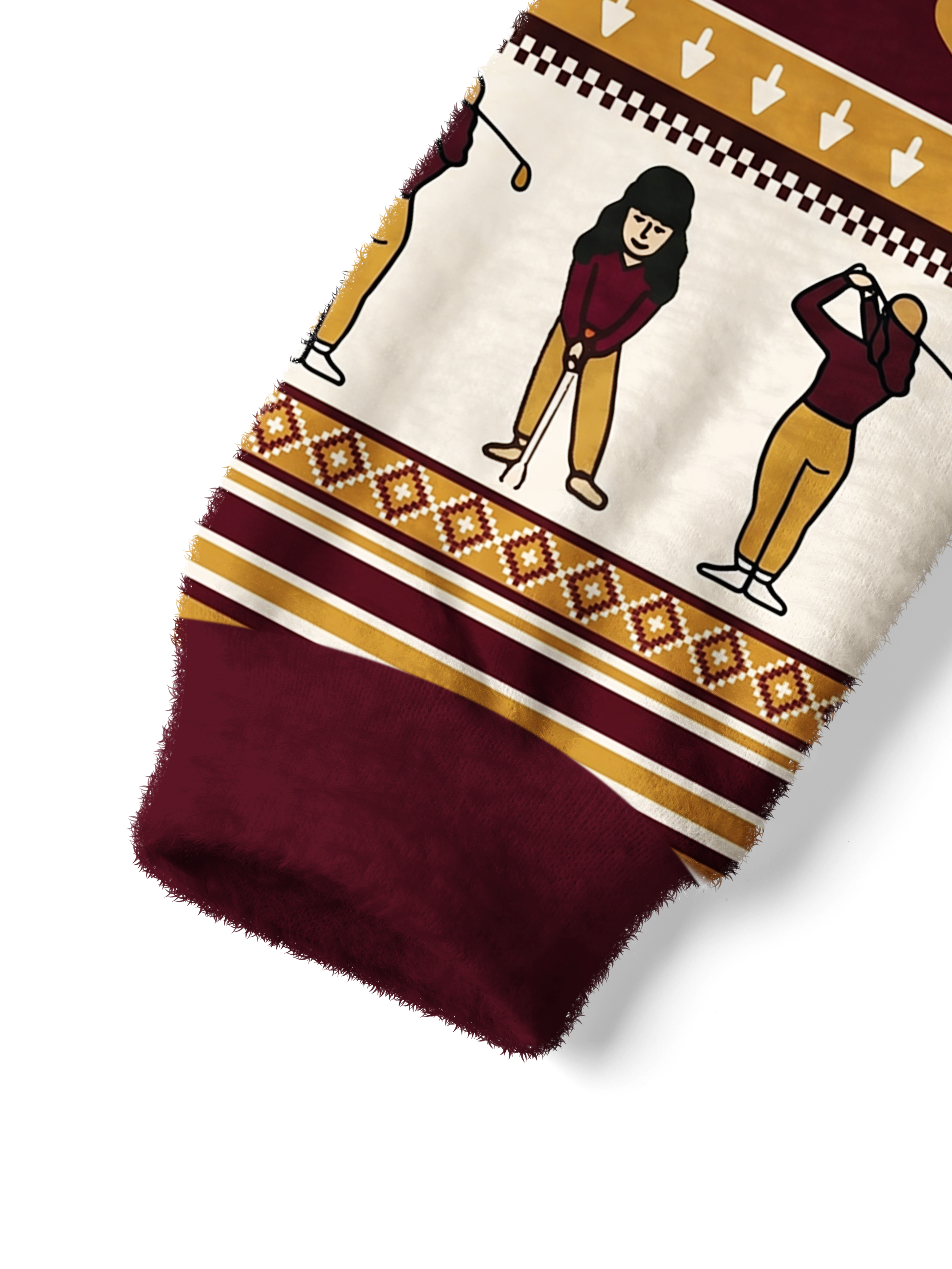 Cherryswing Women's Retro Golf Girls Fuzzy Knit Golf Sweater
