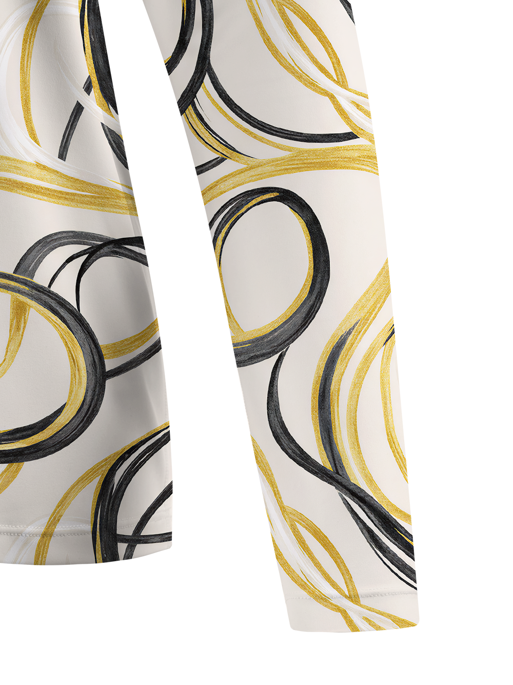Cherryswing Women's Gold Swirl Line Golf Shirt
