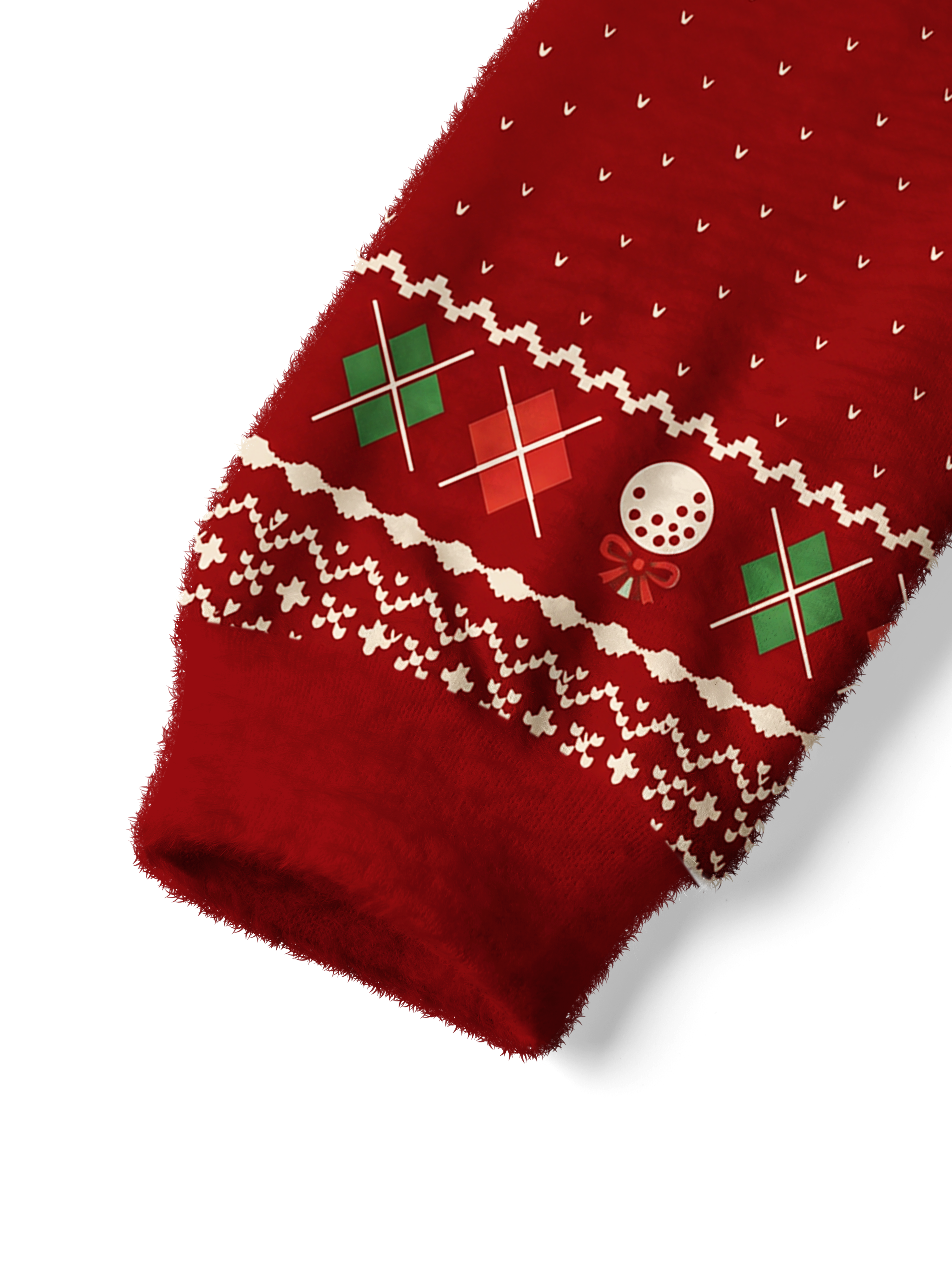 Cherryswing Women's Festive Duck Graphic Fuzzy Knit Golf Sweater