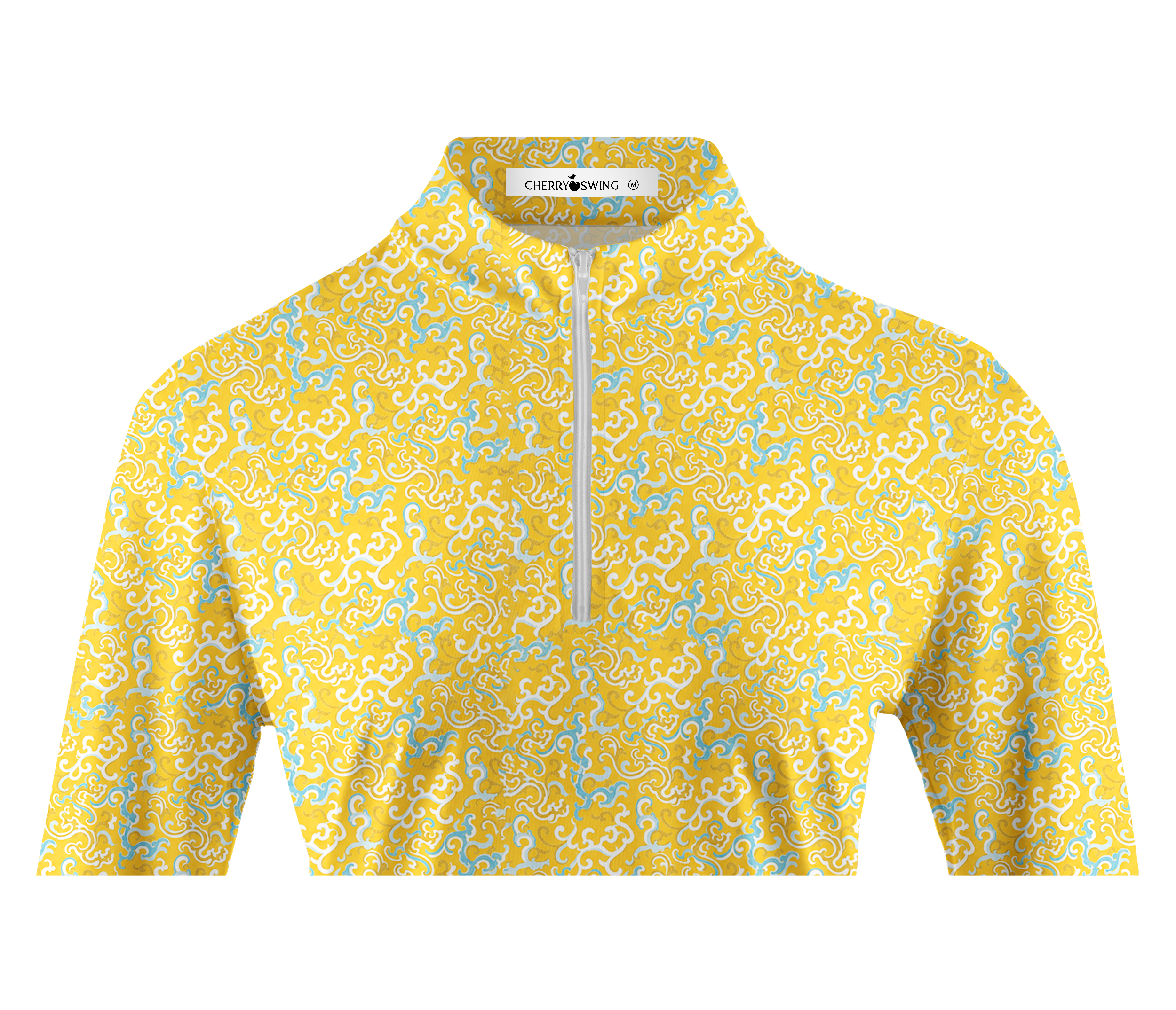 Cherryswing Women's Radiant Acanthus Scroll Long Sleeve Golf Shirt