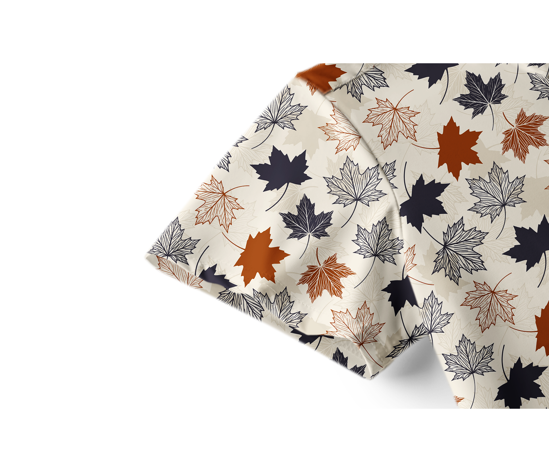 Cherryswing Women's Autumn Maple Leaf Short Sleeve Golf Shirt