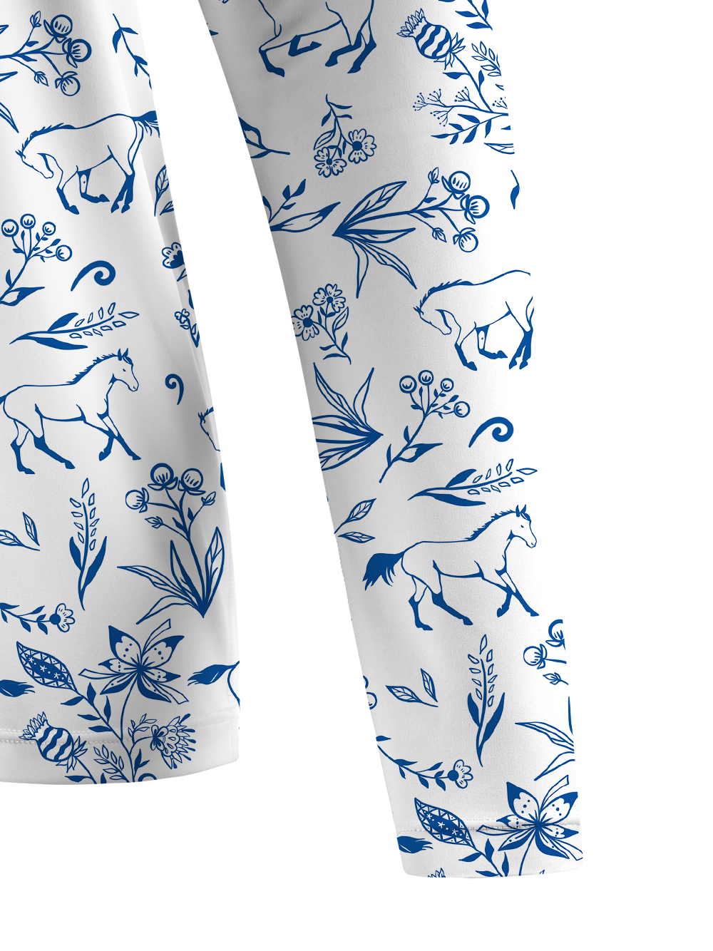 Cherryswing Women's Horses And Florals Golf Shirt