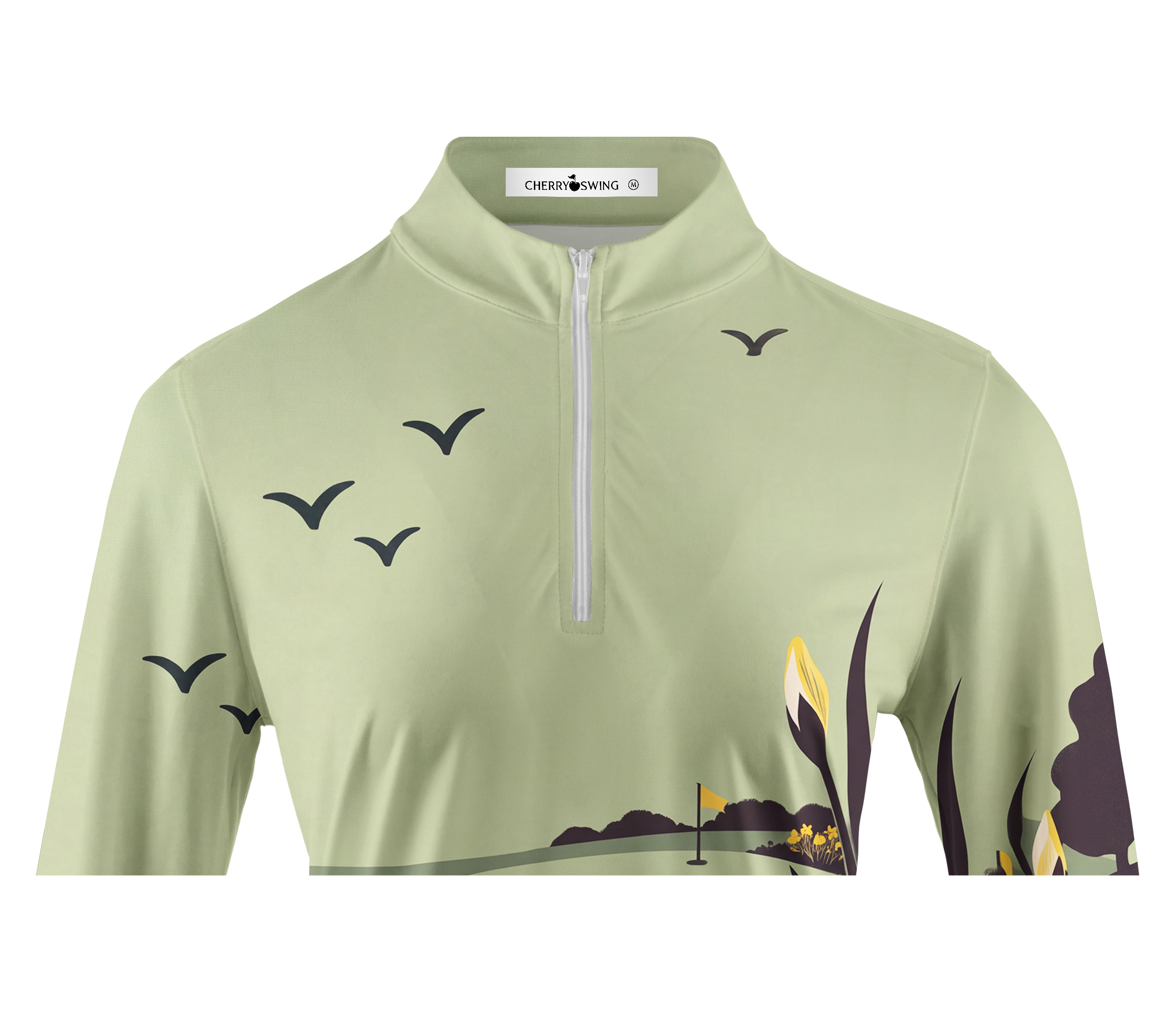 Cherryswing Women's Vintage Golf Course Iris Long Sleeve Shirt