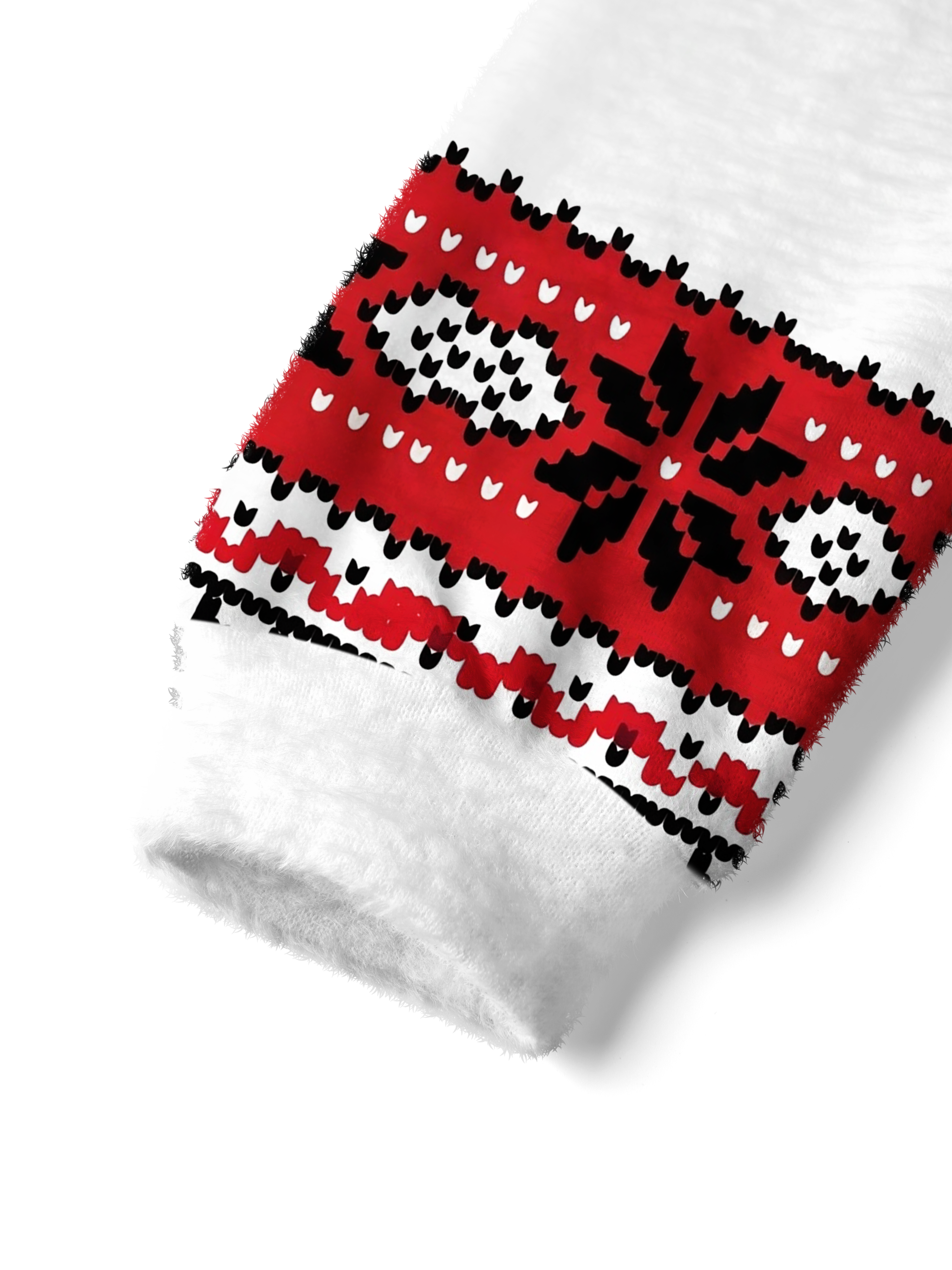 Cherryswing Women's Puppy Christmas Tree Fuzzy Knit Sweater