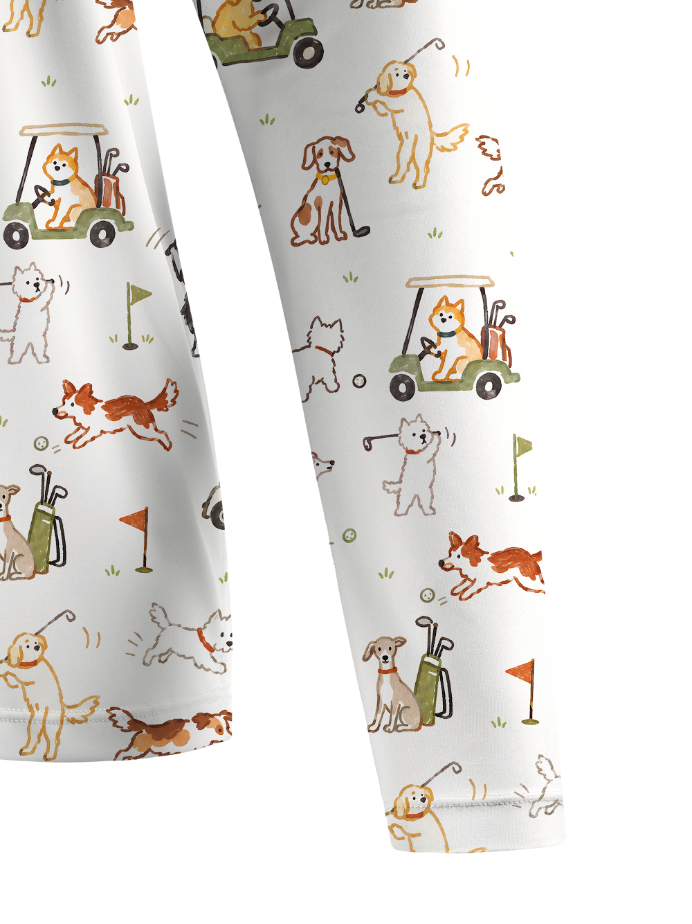 Cherryswing Women's Cute Golf Pup Novelty Print Golf Shirt
