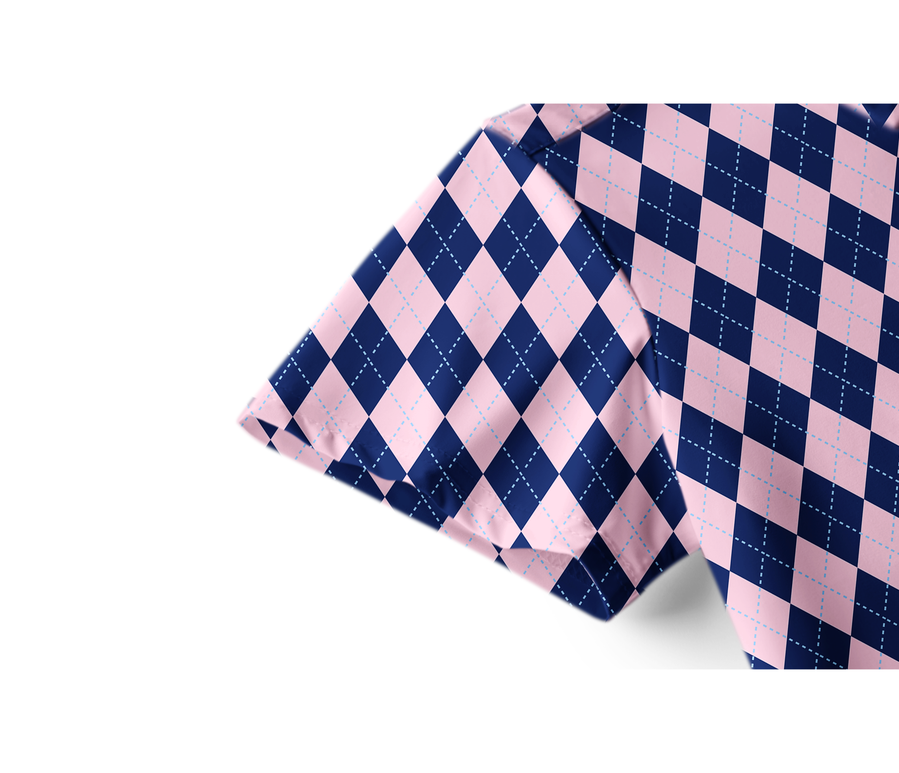 Cherryswing Women's Classic Argyle Patterns Short Sleeve Classic Golf Polo
