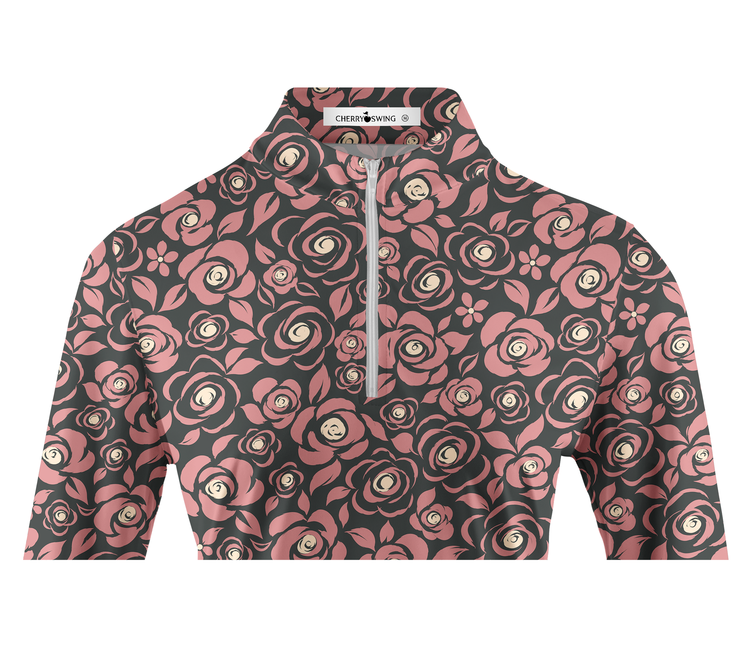 Cherryswing Women's Vintage Rose Long Sleeve Golf Shirt