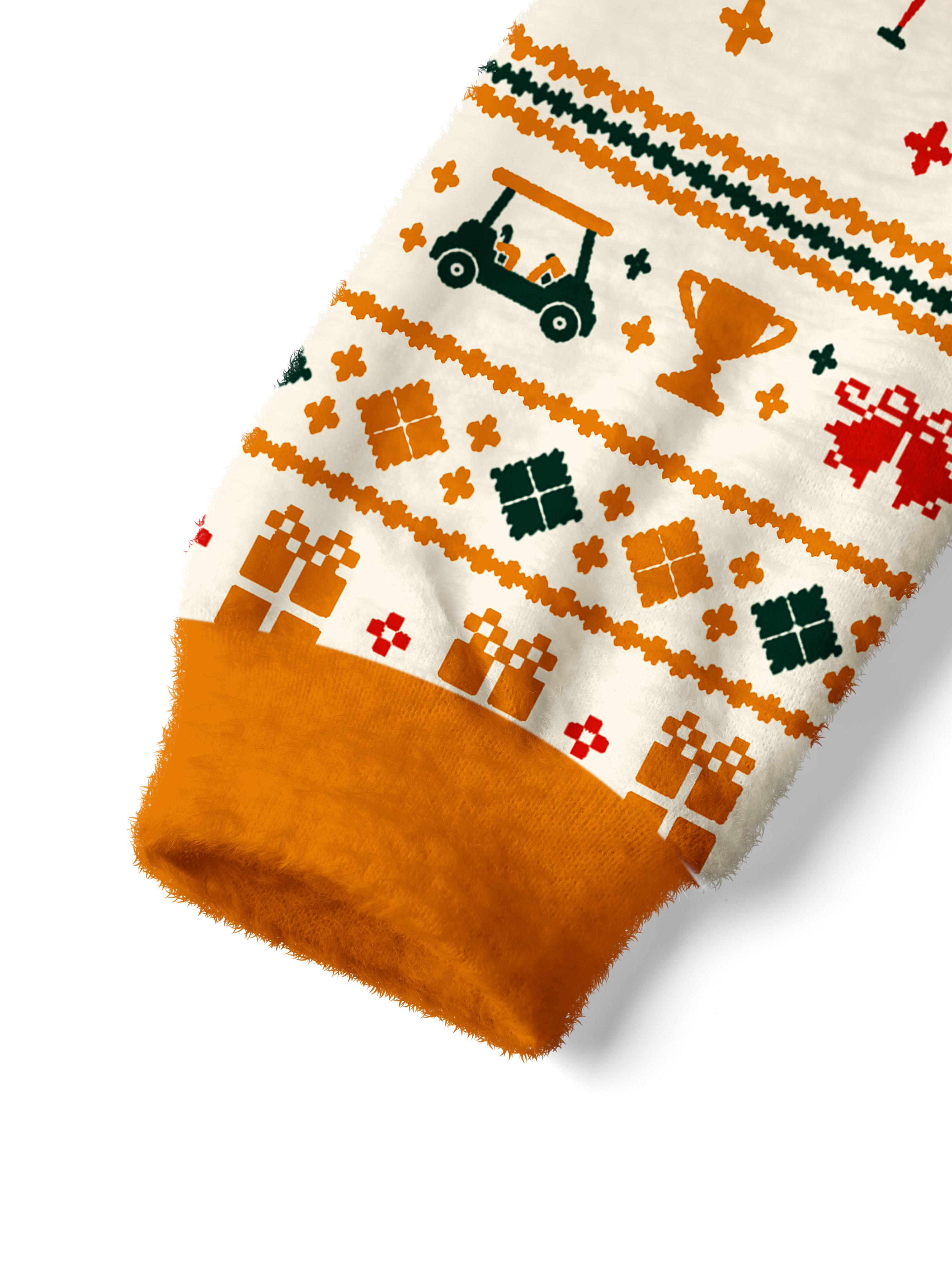 Cherryswing Women's Retro Course Life Fuzzy Knit Golf Sweater