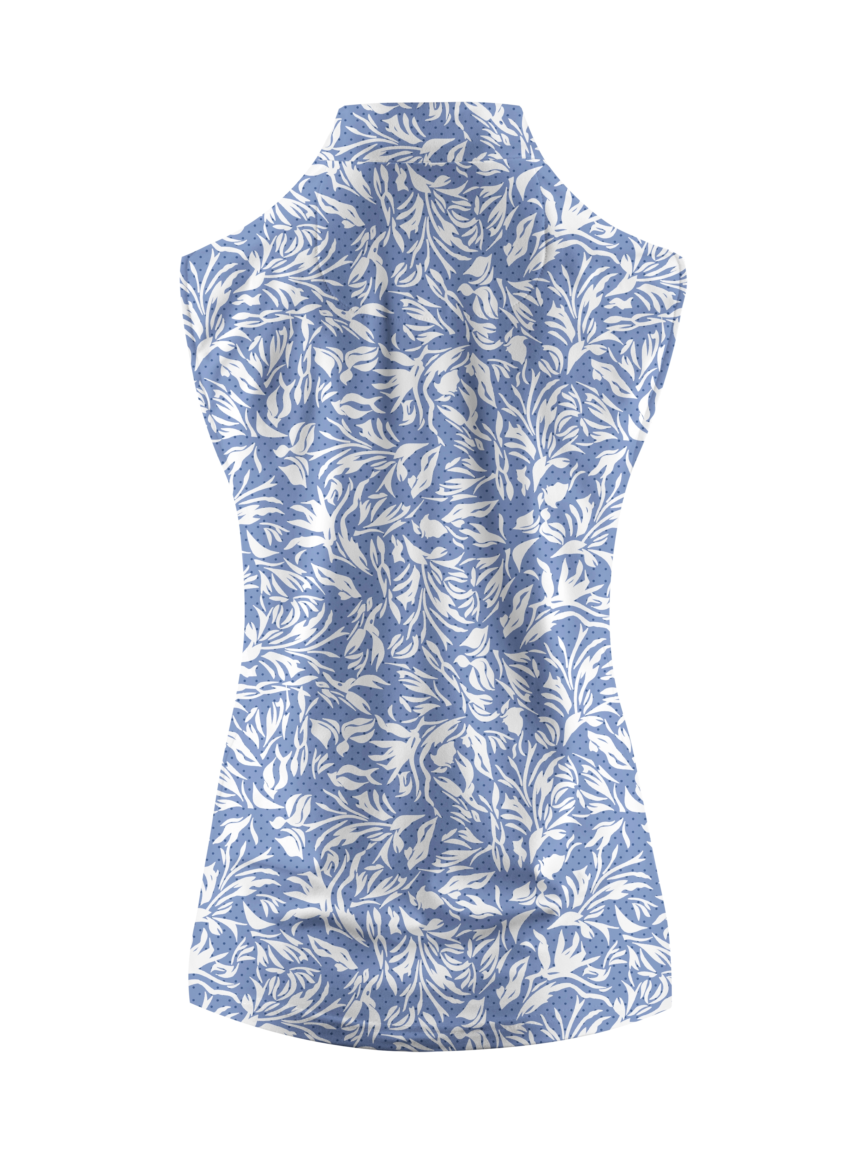 Cherryswing Women's Sleeveless Flower Breathable Golf Polo Shirt