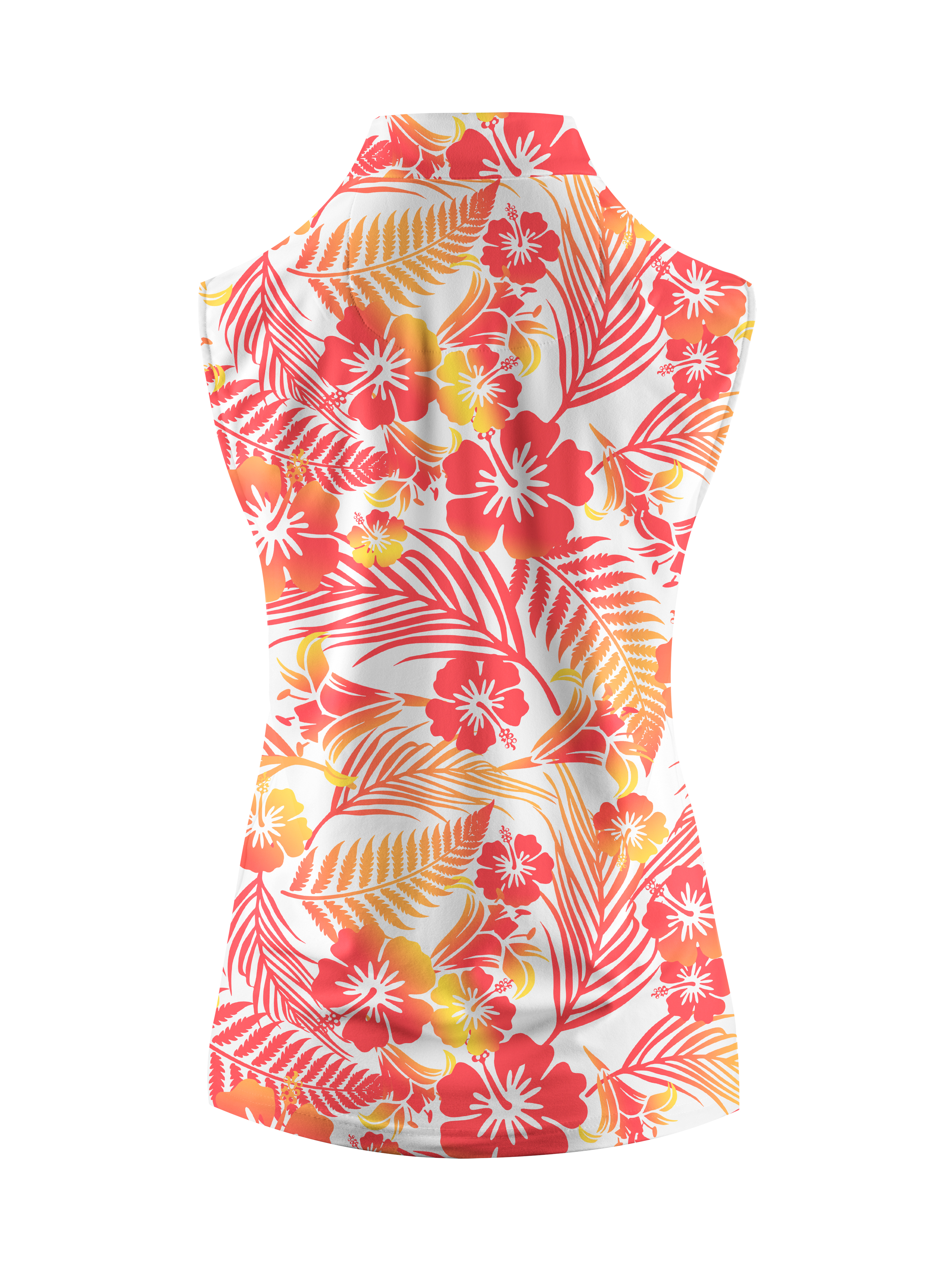 Cherryswing Women's Tropical Blossom Sleeveless Golf Shirt