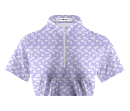 Cherryswing Women's 1/4 Zip Golf Short Sleeve Polo Shirt