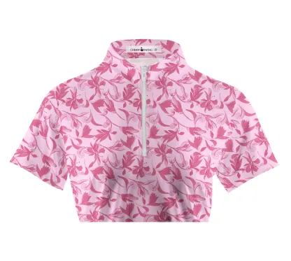 Cherryswing Blossom Print Golf Polo for Women