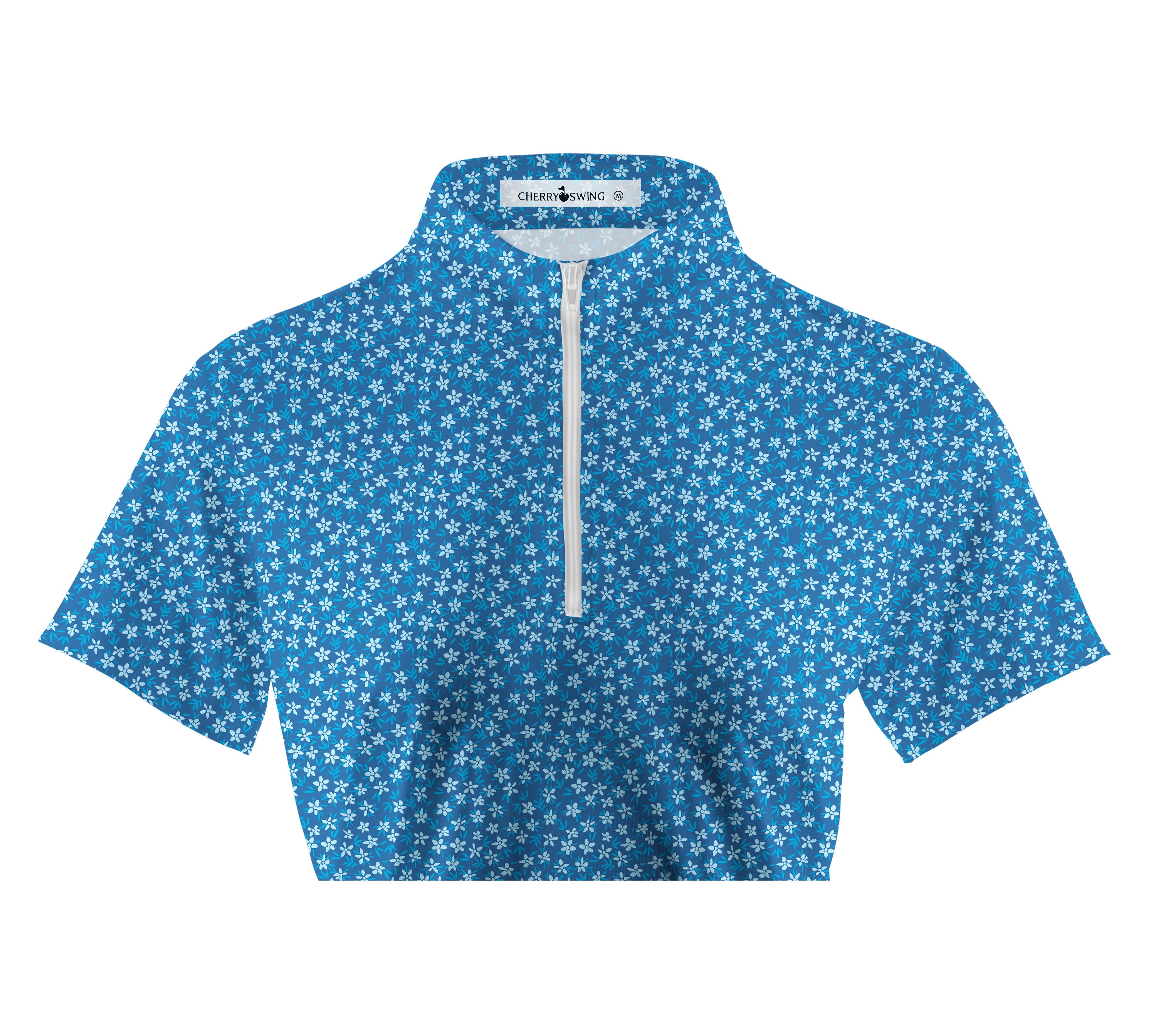 Cherryswing Women's Flowers Golf Short Sleeve Polo Shirt