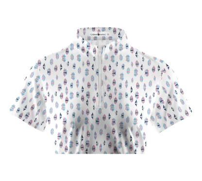 Cherryswing Women's Sailboat Golf Short Sleeve Polo Shirt