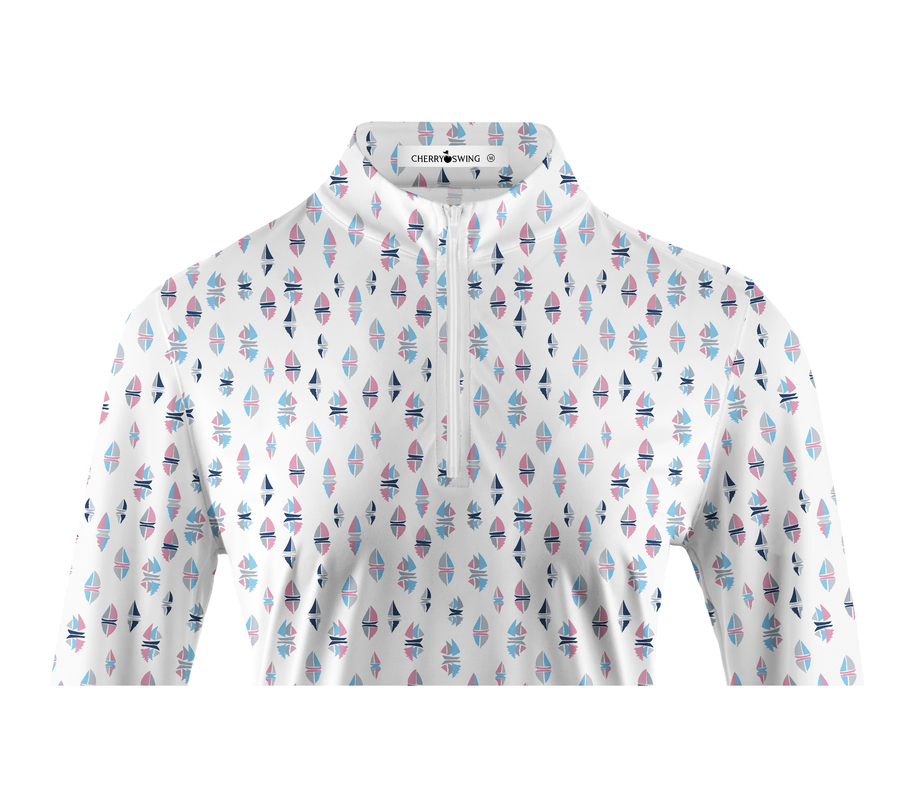 Cherryswing Women's Sailboat Golf Long Sleeve Polo Shirt