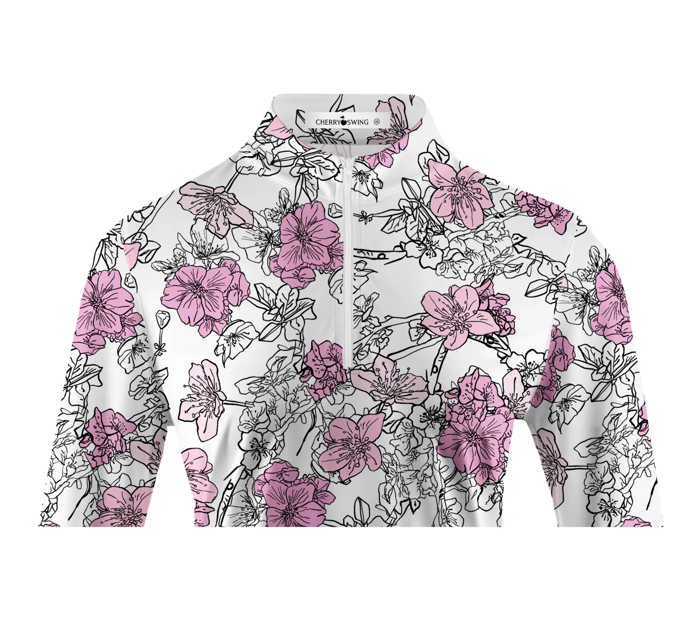Cherryswing Women's Blossom Golf Long Sleeve Polo Shirt
