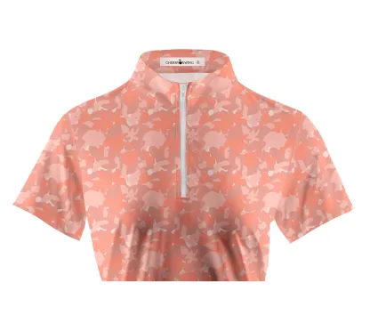 Cherryswing Women's Camouflage Golf Short Sleeve Polo Shirt