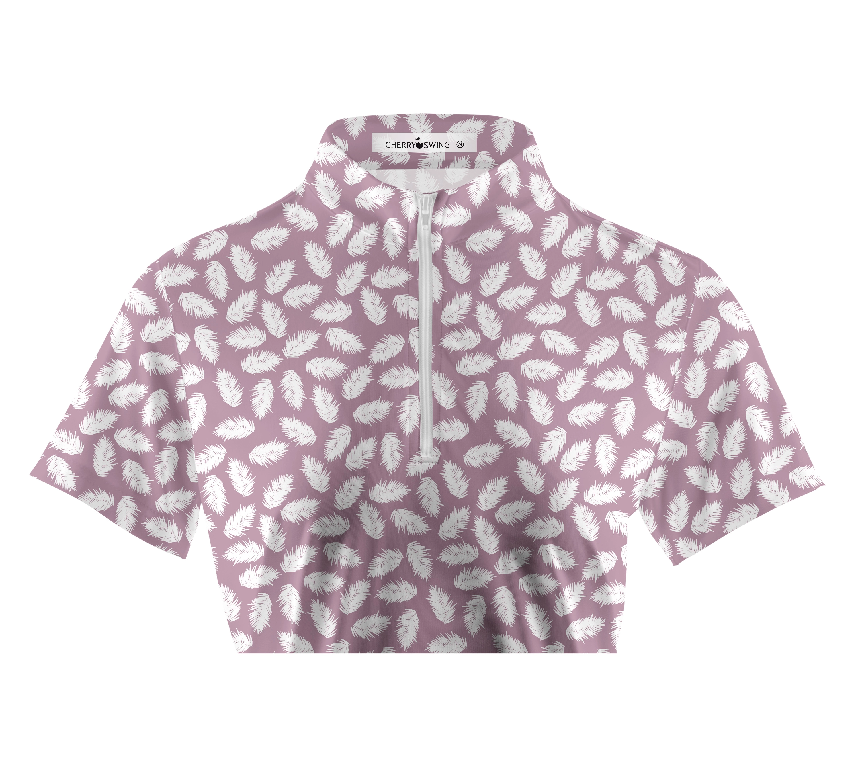 Cherryswing Women's Feather Golf Short Sleeve Polo Shirt