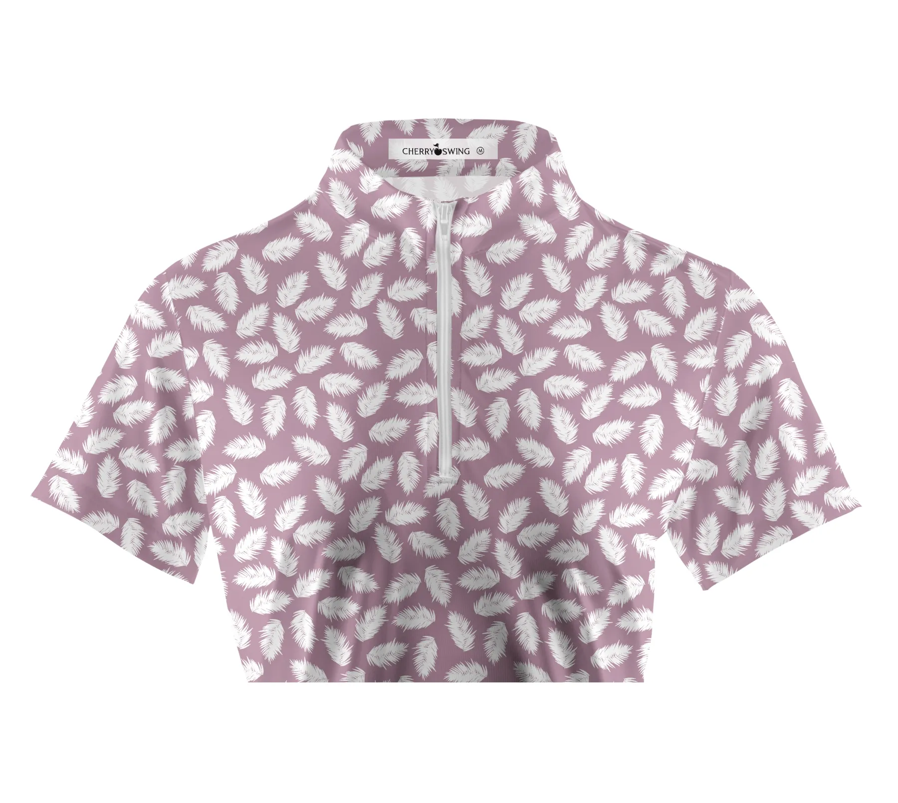 Cherryswing Women's Feather Golf Short Sleeve Polo Shirt