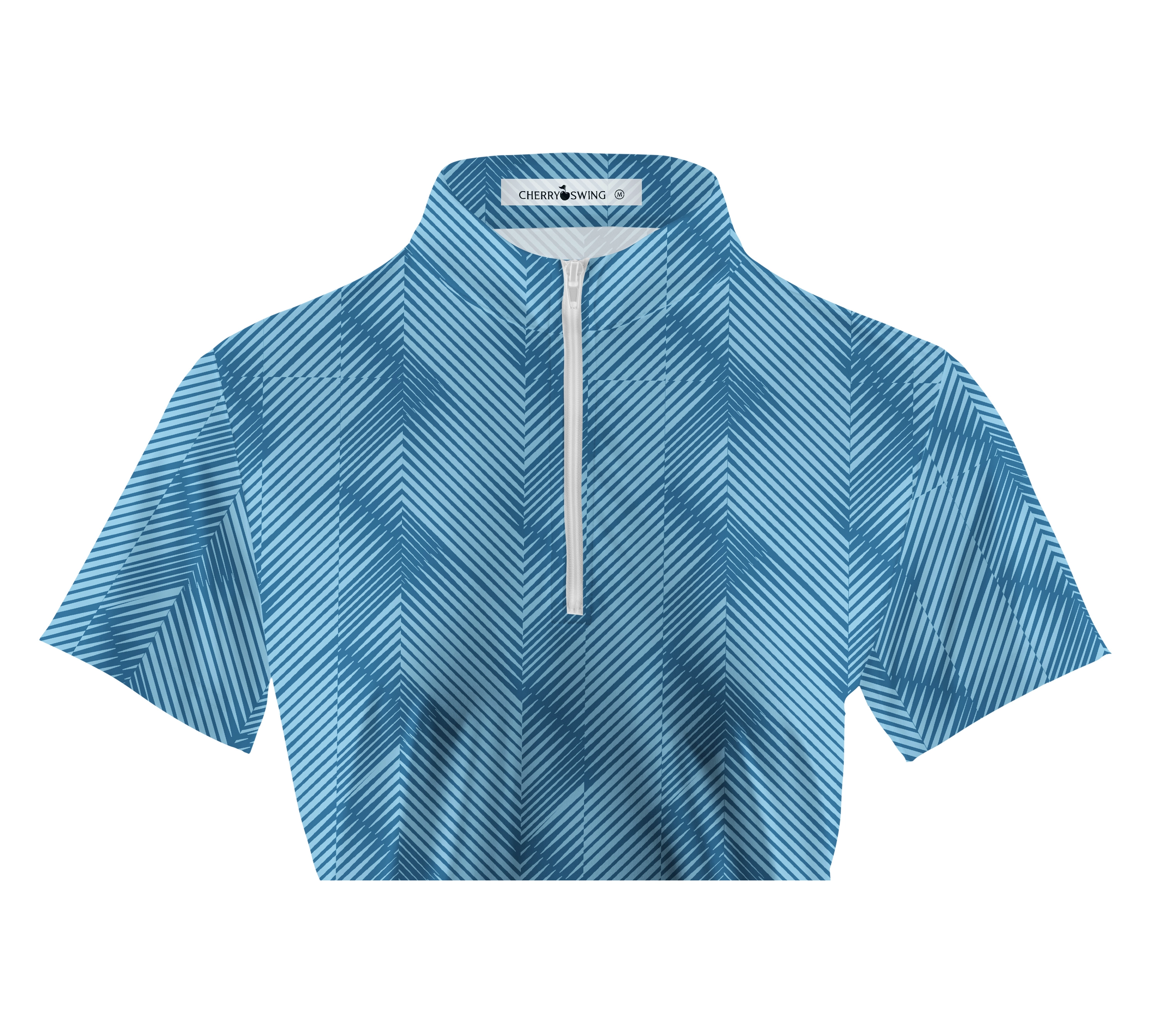 Cherryswing Women's Water Ripples Golf Short Sleeve Polo Shirt