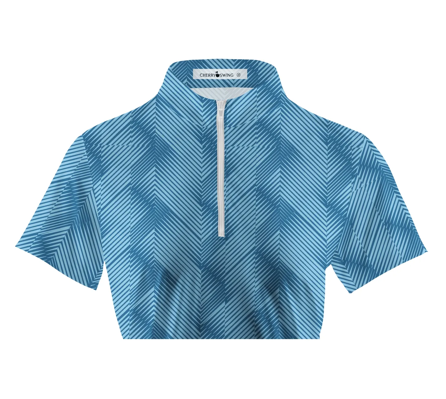 Cherryswing Women's Water Ripples Golf Short Sleeve Polo Shirt