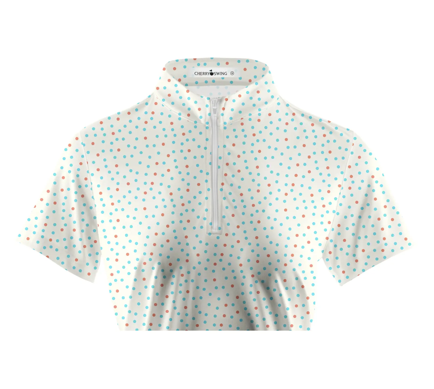 Cherryswing Women's Confetti Dots Golf Sleeve Polo Shirt