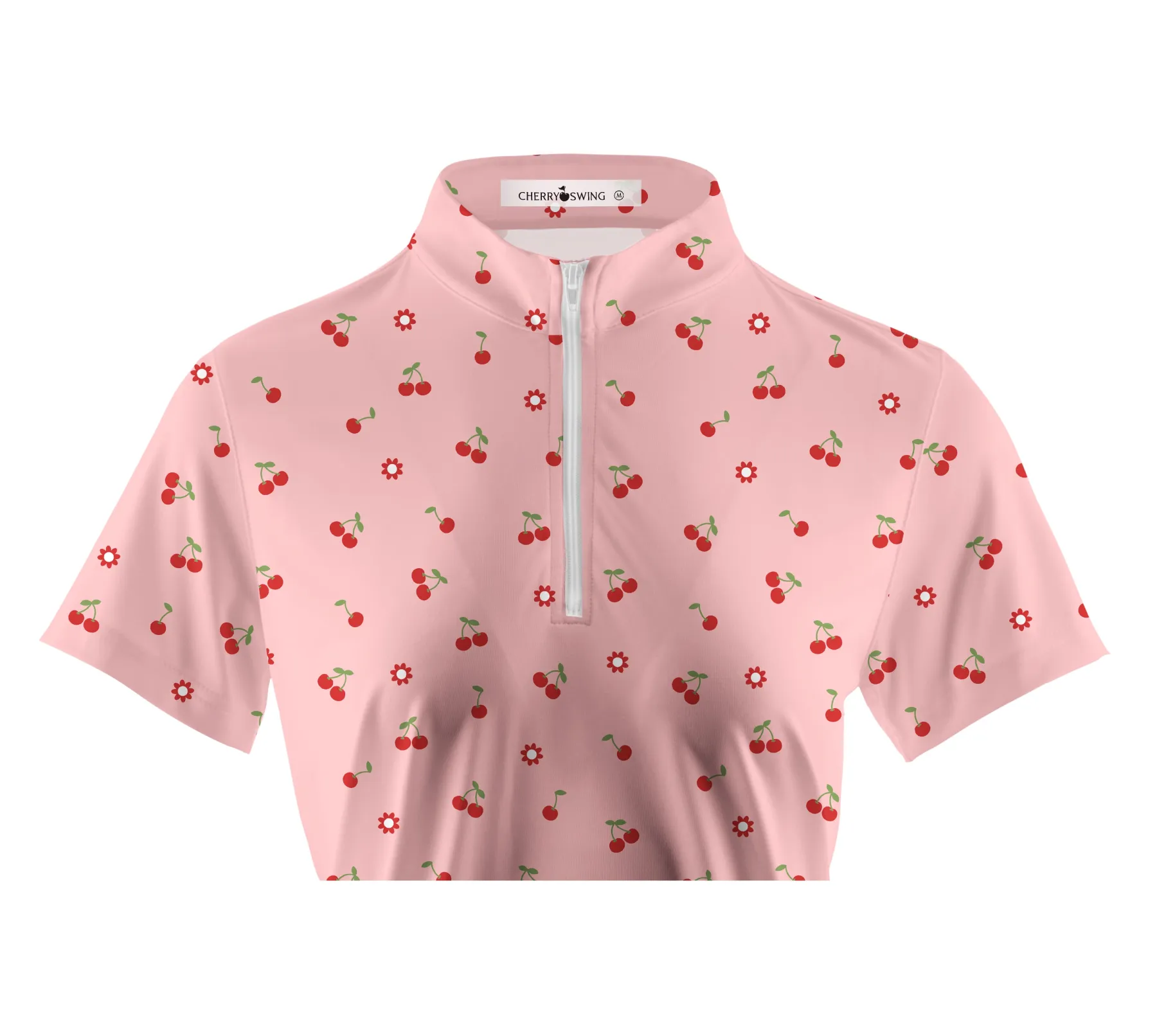 Cherryswing Women's Cherries Short Sleeve Golf Polo Shirt