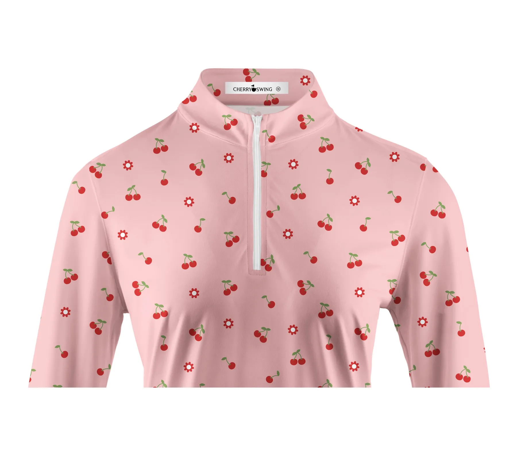 Cherryswing Women's Cherries Long Sleeve Golf Polo Shirt