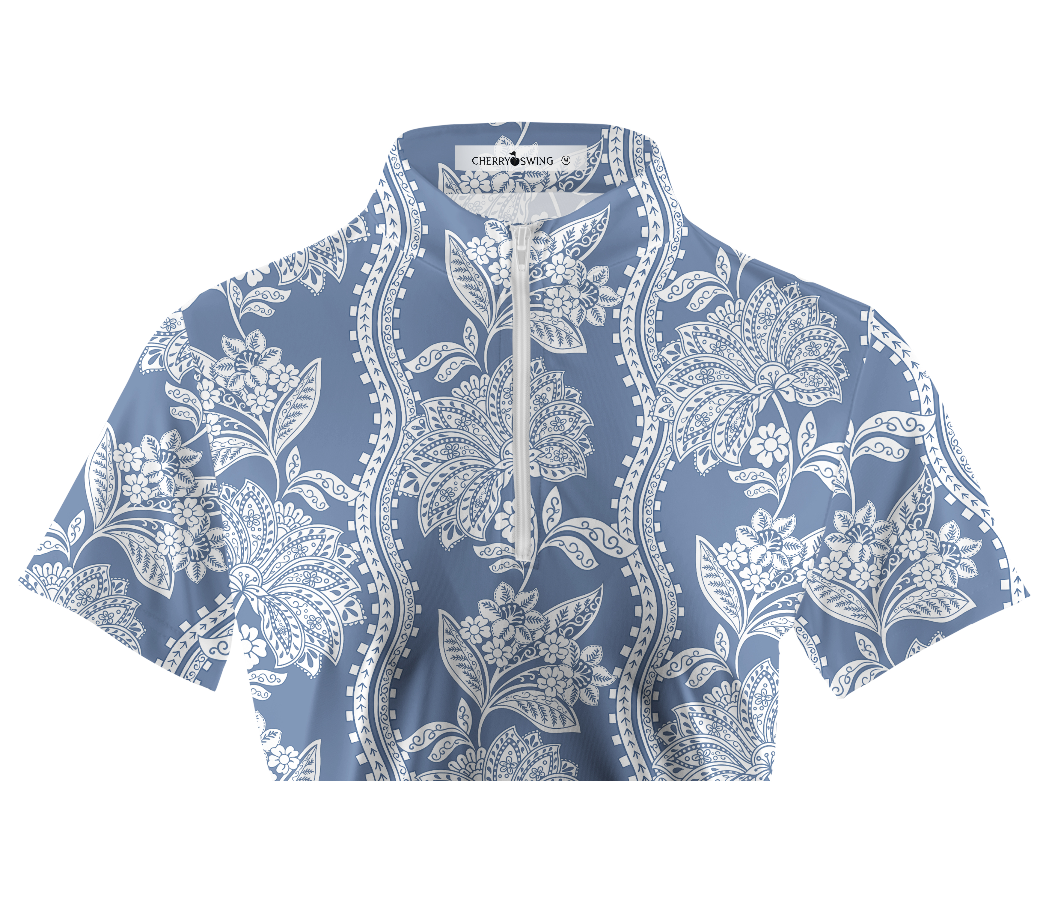 Cherryswing Women's Floral Short Sleeve Golf Polo Shirt