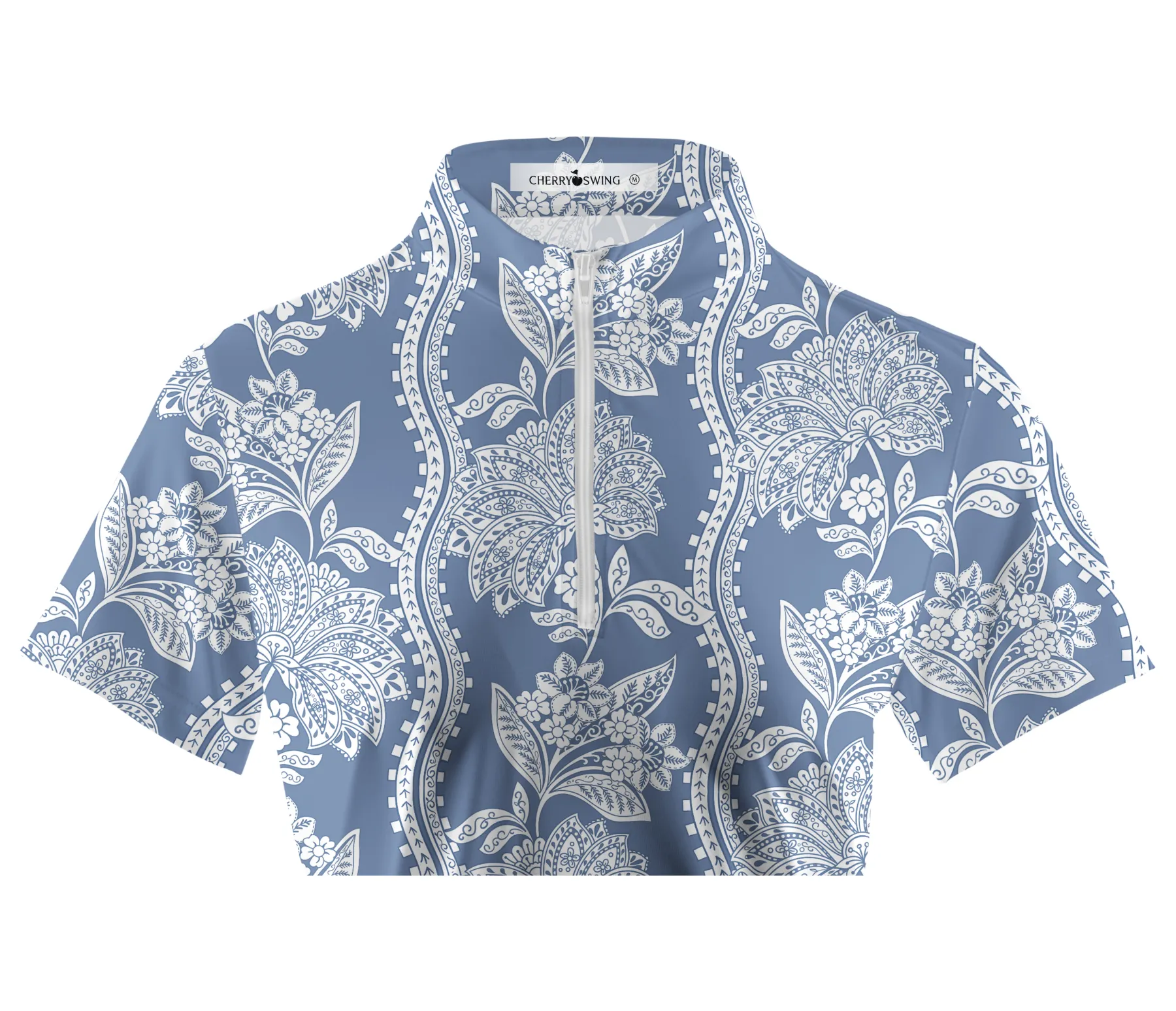 Cherryswing Women's Floral Short Sleeve Golf Polo Shirt