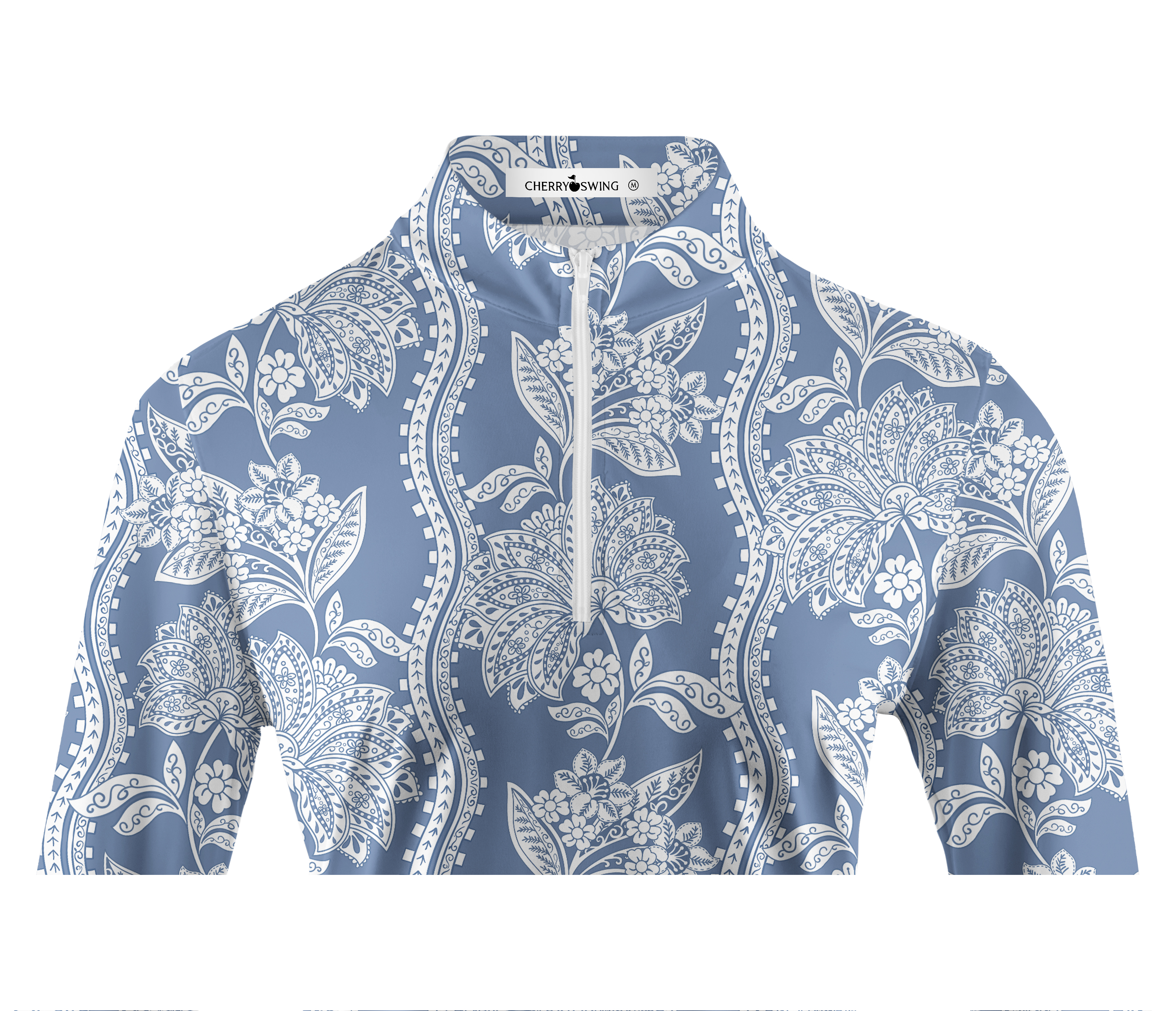 Cherryswing Women's Floral Long Sleeve Golf Polo Shirt