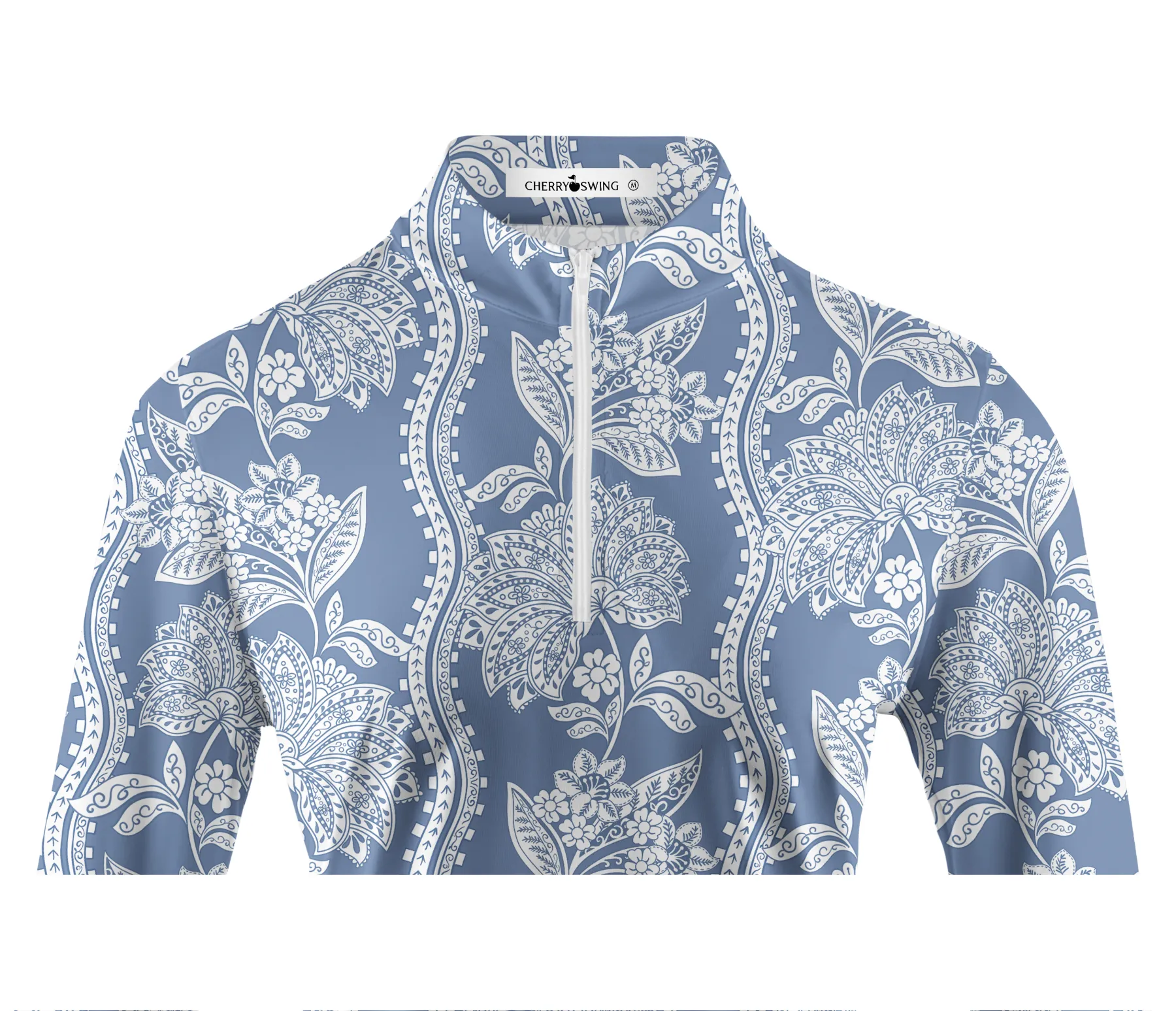 Cherryswing Women's Floral Long Sleeve Golf Polo Shirt