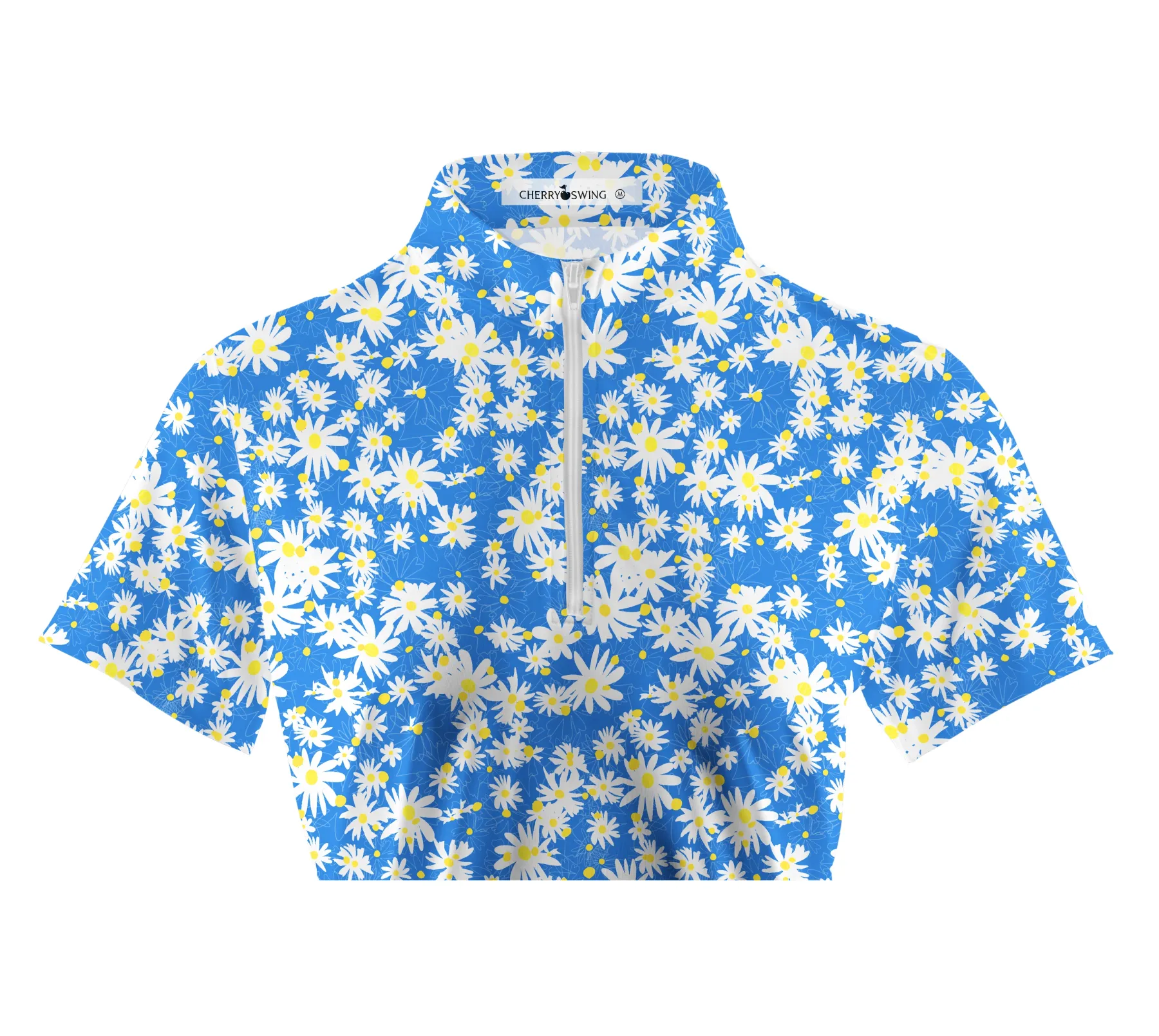 Cherryswing Women's Breathable 1/4 Zip Short Sleeve Polo Shirt