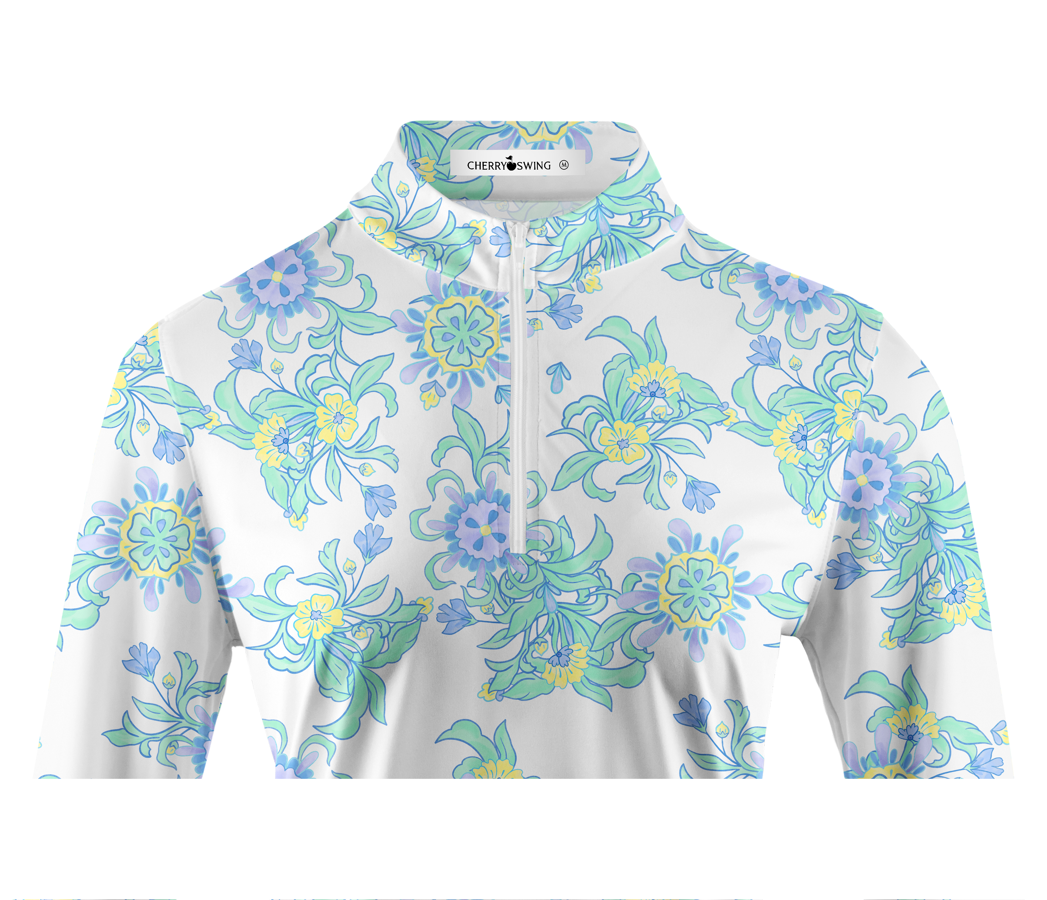 Cherryswing Women's Lively Floral Long Sleeve Golf Shirt