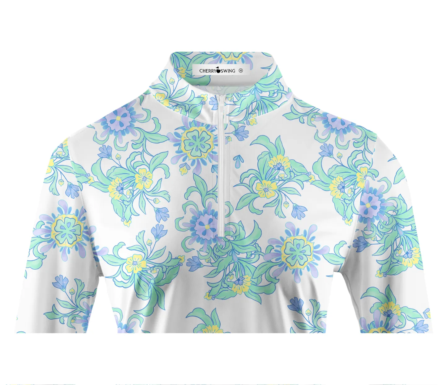 Cherryswing Women's Lively Floral Long Sleeve Golf Shirt