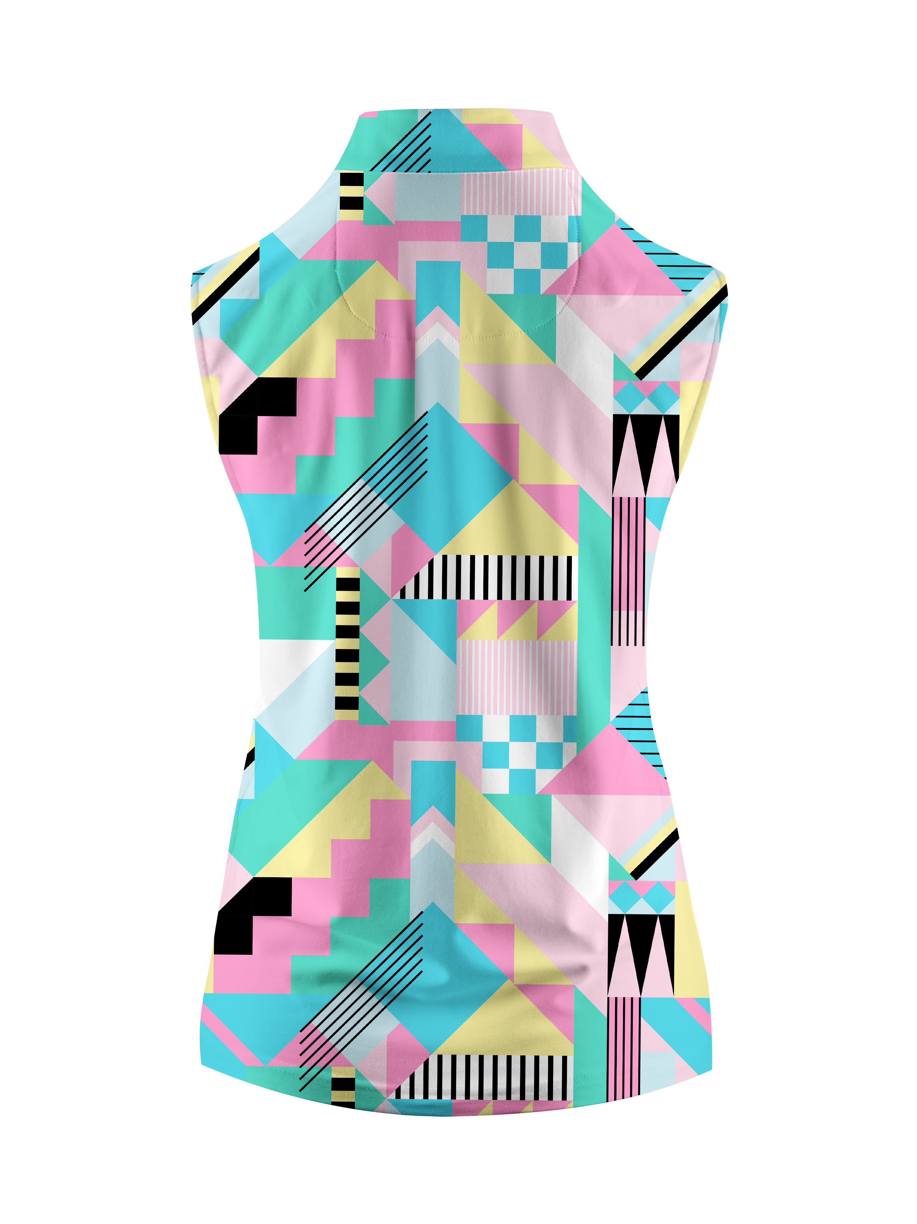 Cherryswing Women's Geometric Patterns Sleeveless Golf Shirt